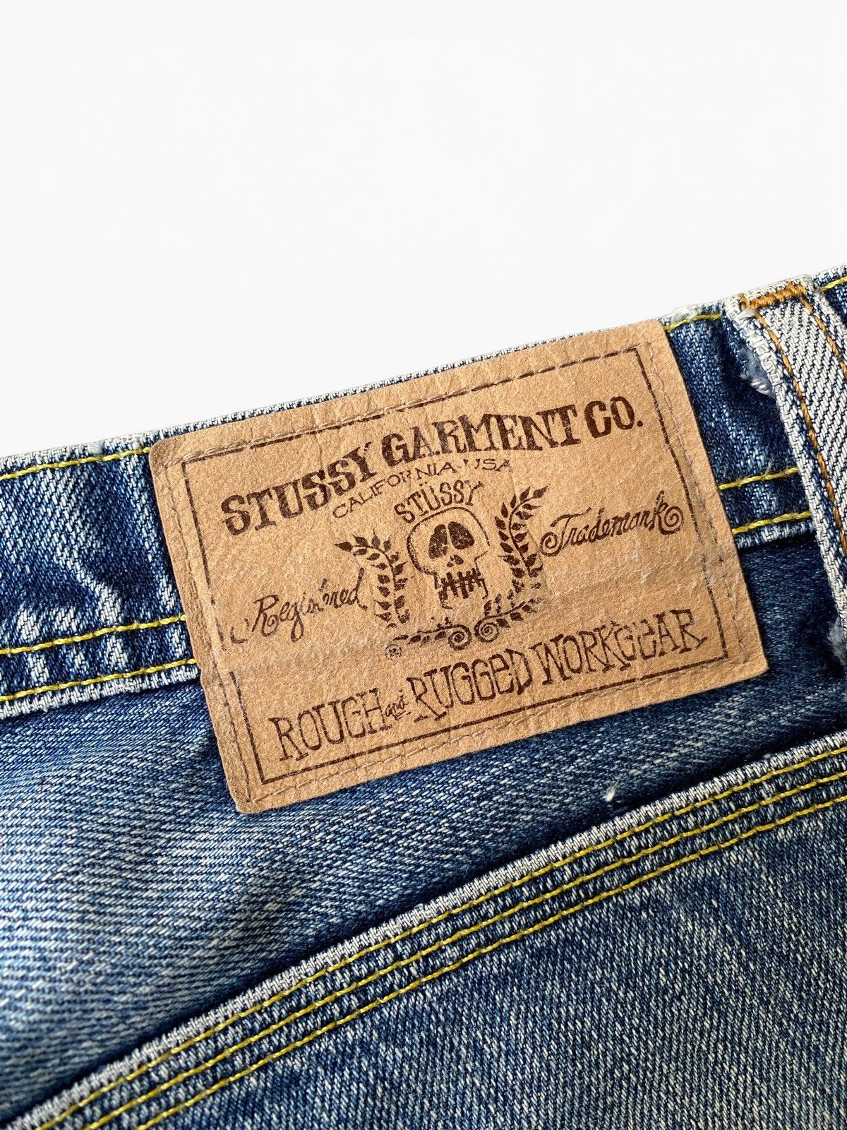 Stussy Vintage stussy Distressed Rough and rugged workgear Jeans Size US 32 / EU 48 - 5 Thumbnail