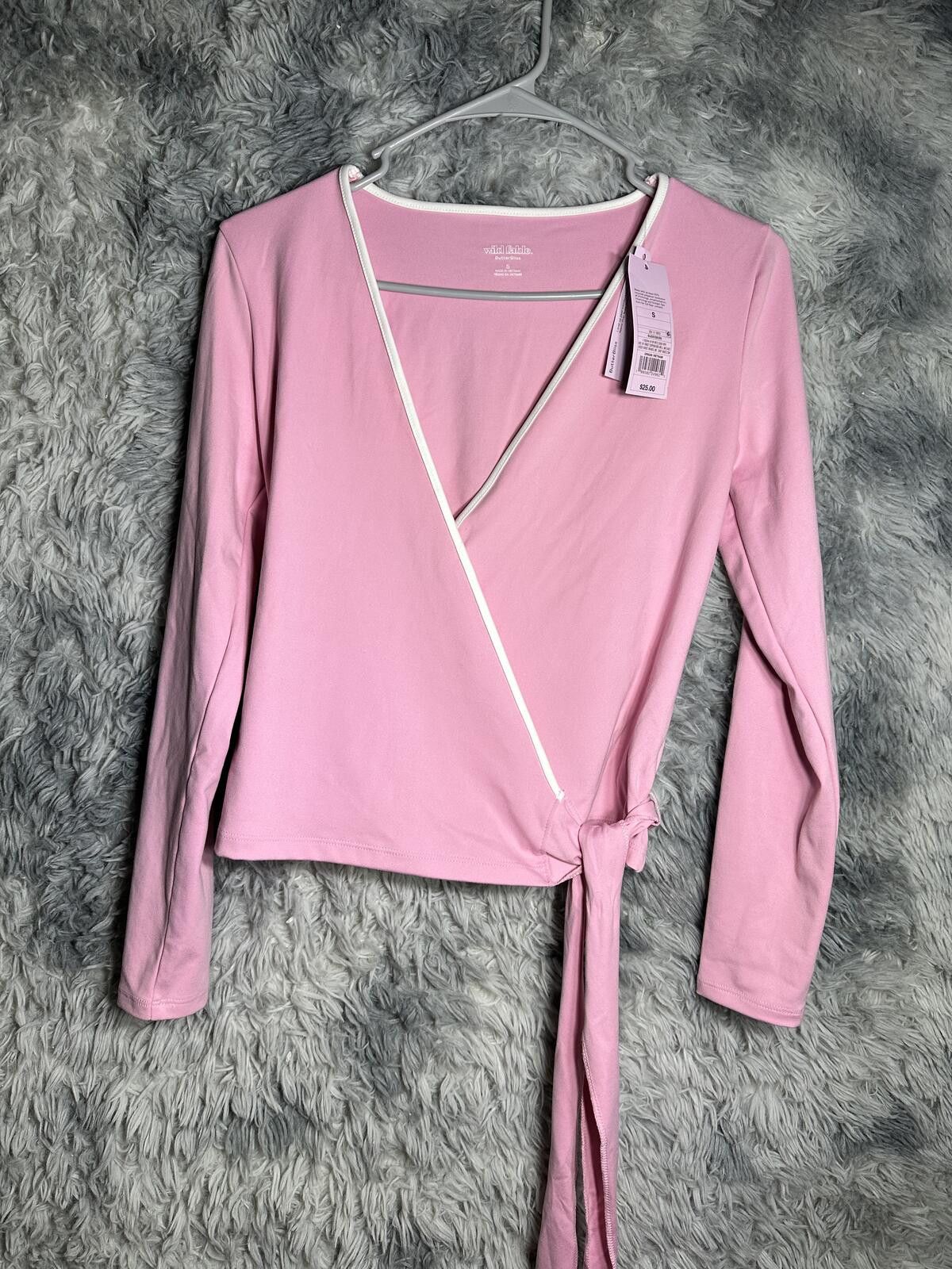 Old Navy Old Navy Pink Wrap Long Sleeve Top Size Small NWT Size S / US 4 / IT 40 - 1 Thumbnail