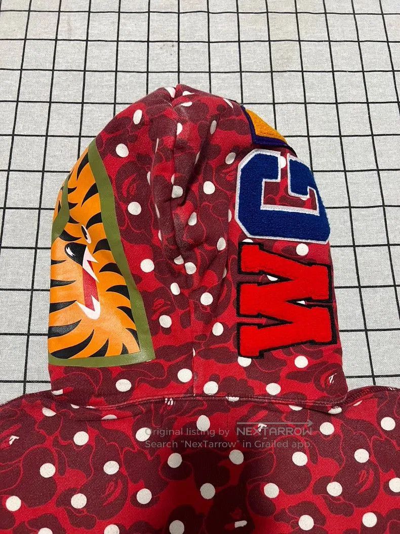 Bape Bape Red Camouflage Shark Hoodie Jacket. Size US M / EU 48-50 / 2 - 4 Thumbnail