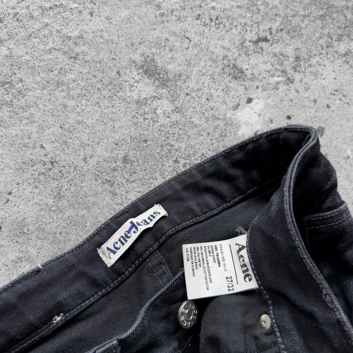 Acne Studios Acne Jeans Hex Triumph Womens Black Denim Premium Size 27" / US 4 / IT 40 - 7 Thumbnail