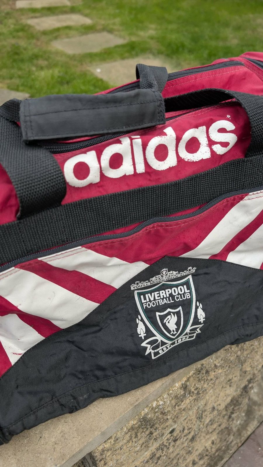 Adidas vintage Liverpool Adidas duffel holdall bag gym football 90s Size ONE SIZE - 3 Thumbnail