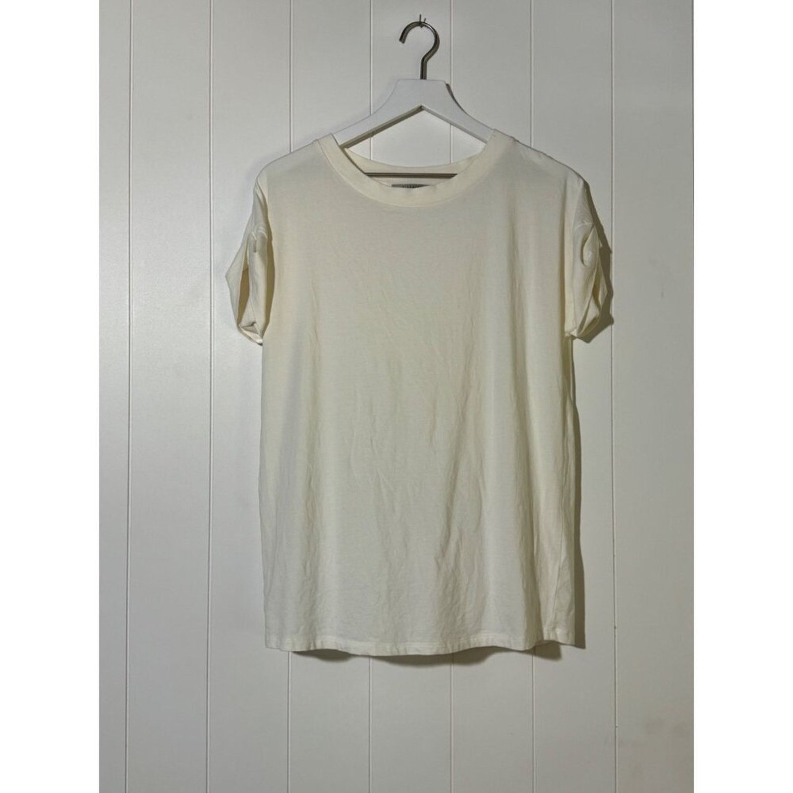 Allsaints AllSaints Off White Crew Neck Tee Shirt Soft Cotton Medium Size M / US 6-8 / IT 42-44 - 2 Thumbnail