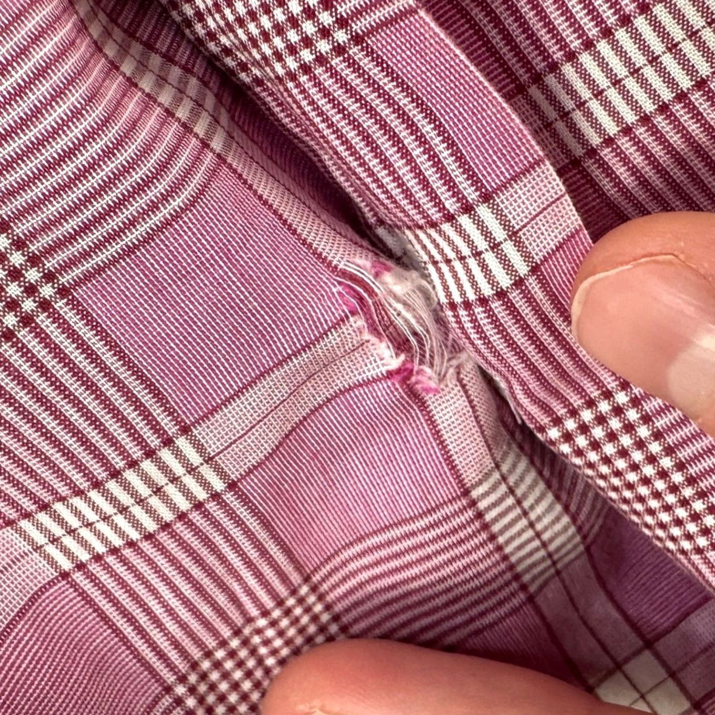 Hugo Boss VINTAGE Hugo Boss Shirt Dress Mens 15.5 39 Pink Plaid Regular Fit Long Sleeve Button Up Size 40R - 7 Thumbnail