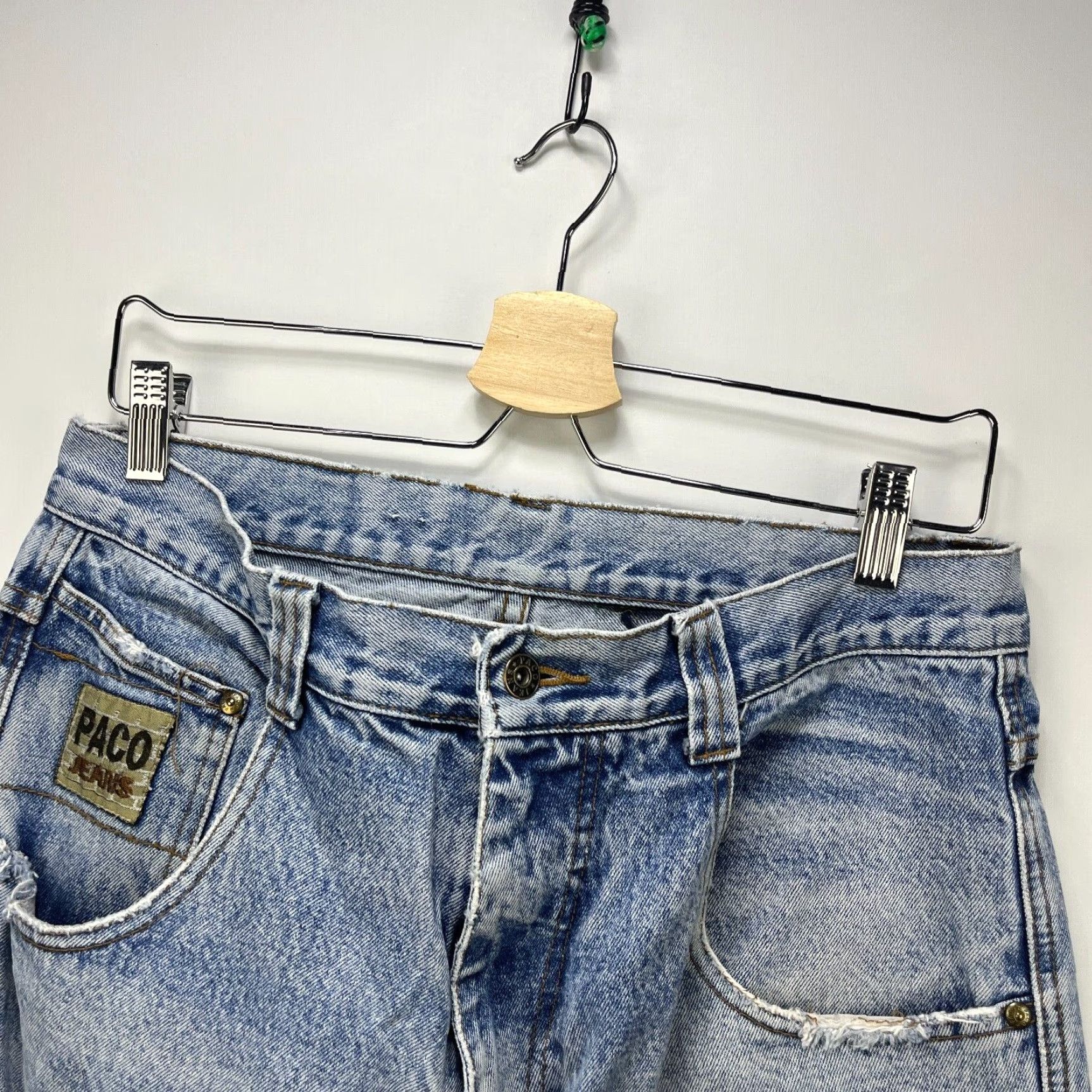 Vintage VINTAGE Paco Jeans Baggy Wide-Leg 32 Men Blue 90s Decade 32 Mens Size US 32 / EU 48 - 7 Thumbnail