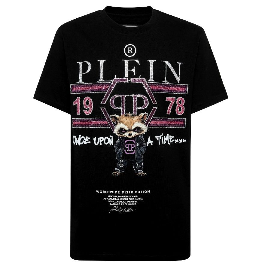 Philipp Plein Philipp Plein Black Plein College Animals T-Shirt Size L Size US L / EU 52-54 / 3 - 13 Thumbnail