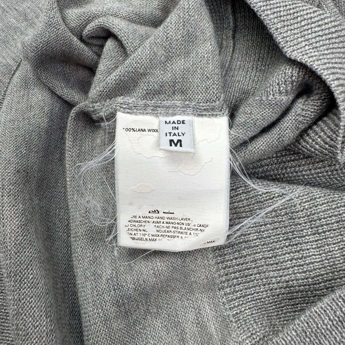 Maison Margiela AW2006 Martin Margiela Light Gray Wool V-Neck Knit Pullover Size US M / EU 48-50 / 2 - 7 Thumbnail