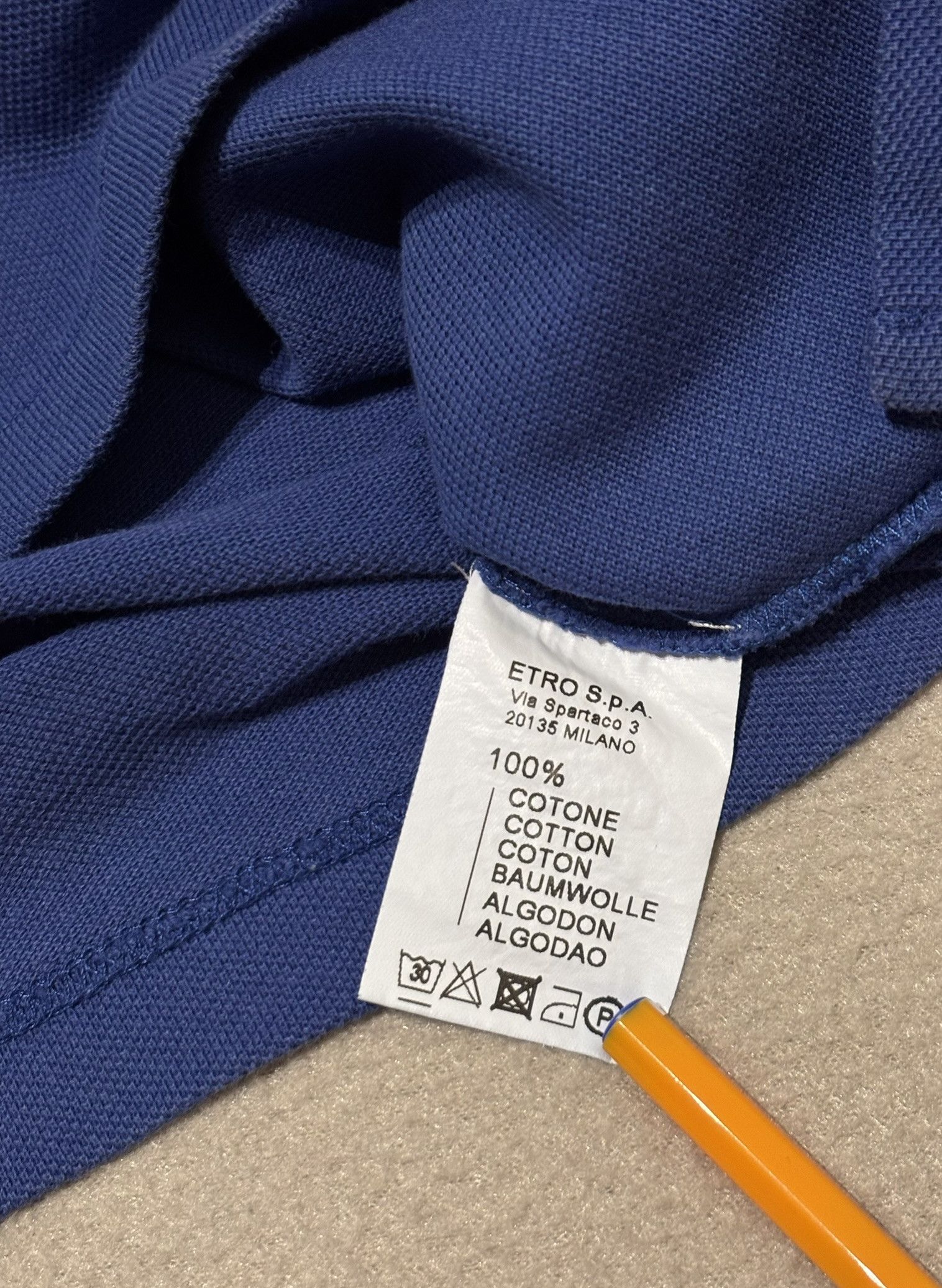 Etro Polo Etro Blue Large Size US L / EU 52-54 / 3 - 15 Thumbnail