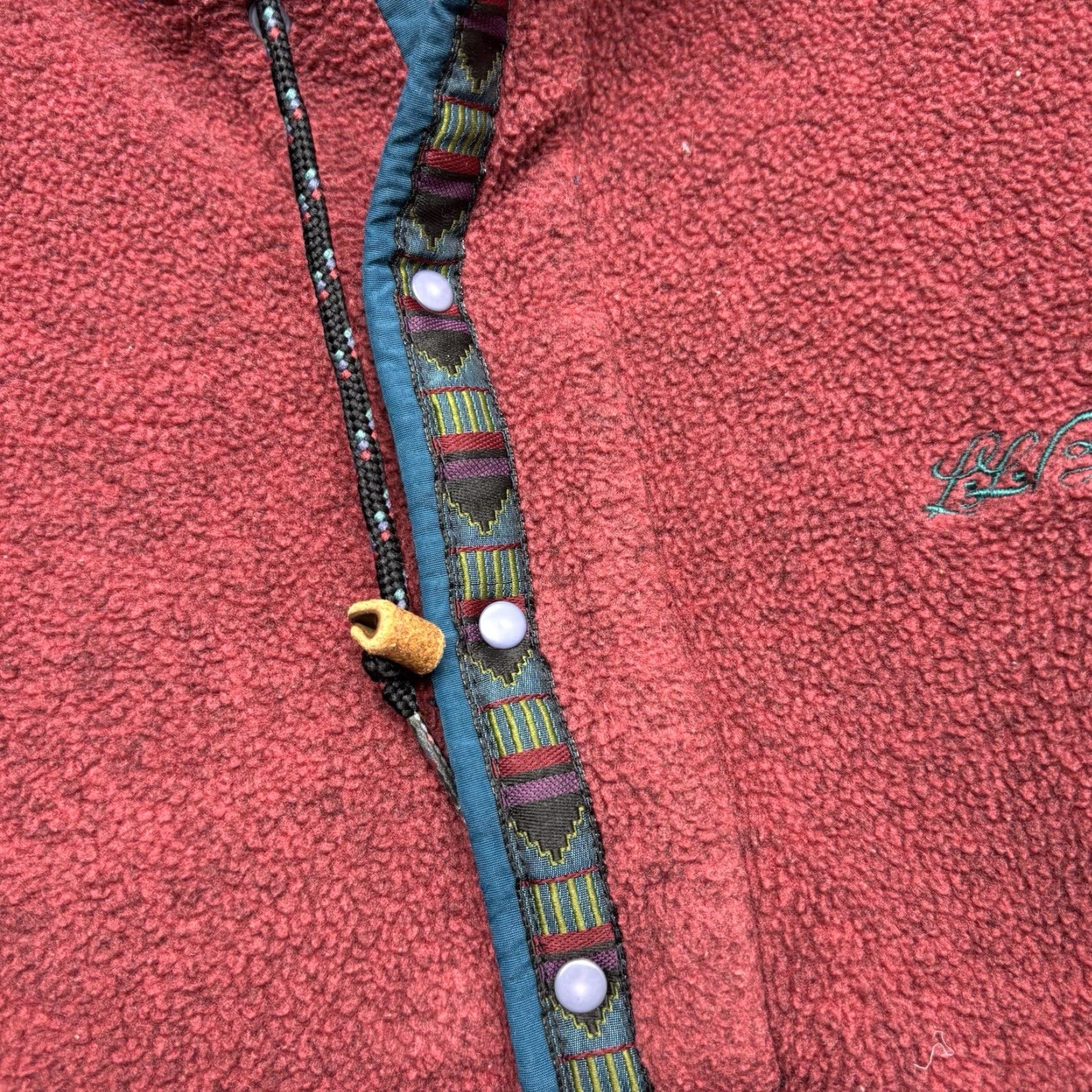 Vintage VINTAGE: No. LL Bean Fleece Pullover Mens Medium Quarter Snap Red Outdoor Hiking Sweater Size US M / EU 48-50 / 2 - 3 Thumbnail