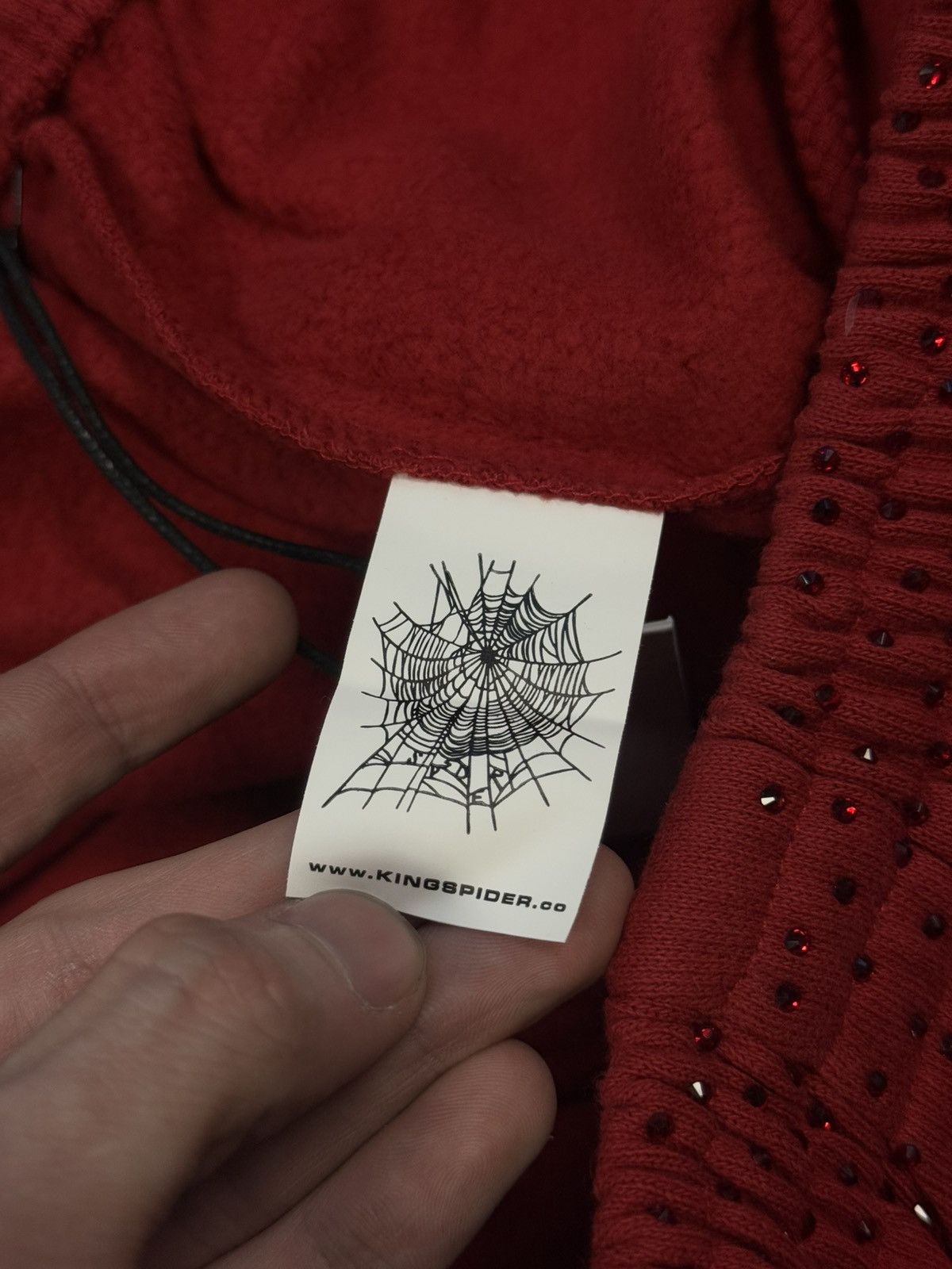 Sp5der Sp5der Worldwide VVS Red Stone Crystal Sweatpants XL (NEW) Size US 34 / EU 50 - 9 Thumbnail