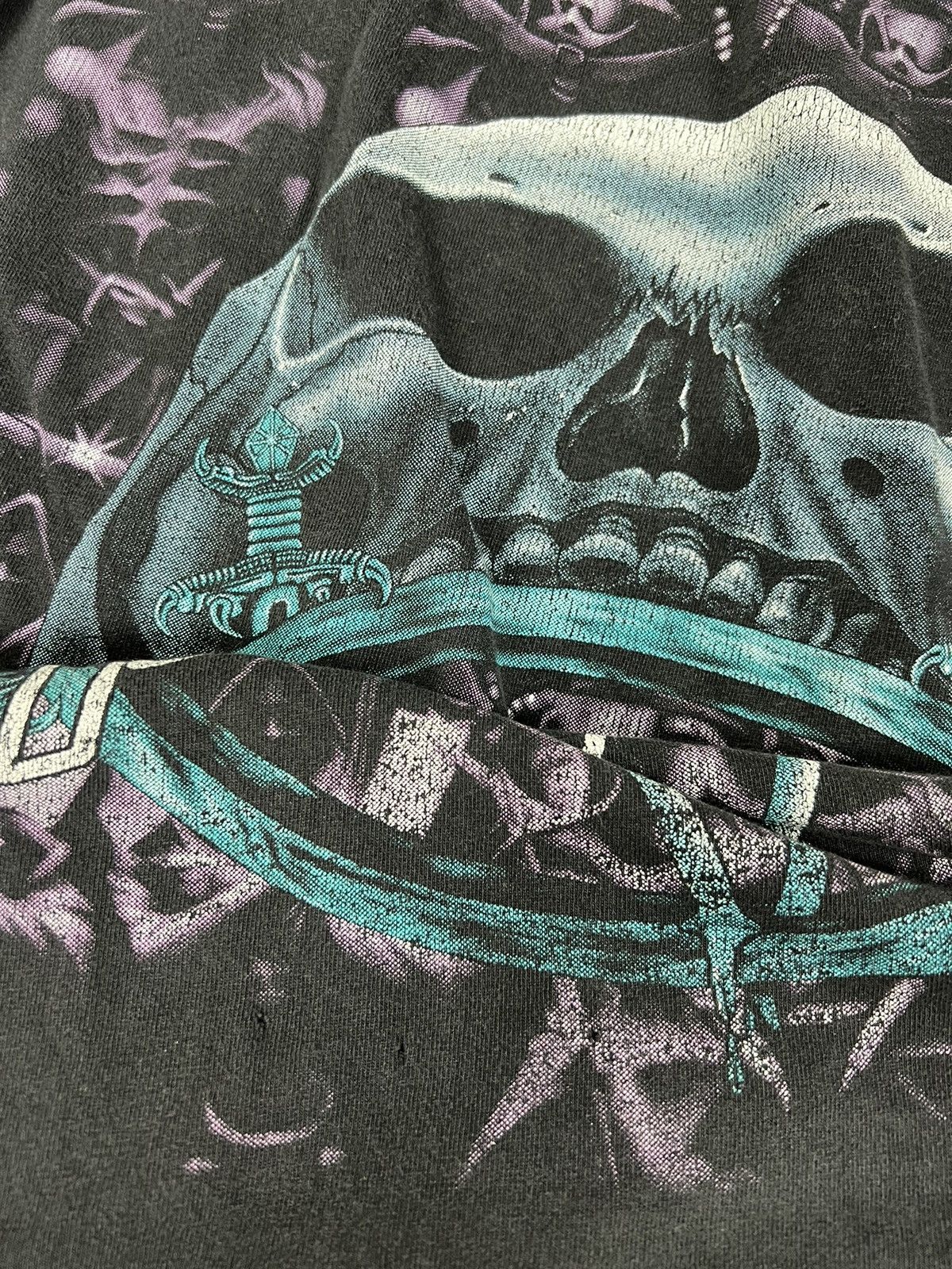 Band Tees Vintage Distressed Slayer Divine Intervention Album Promo te Size US XL / EU 56 / 4 - 5 Thumbnail