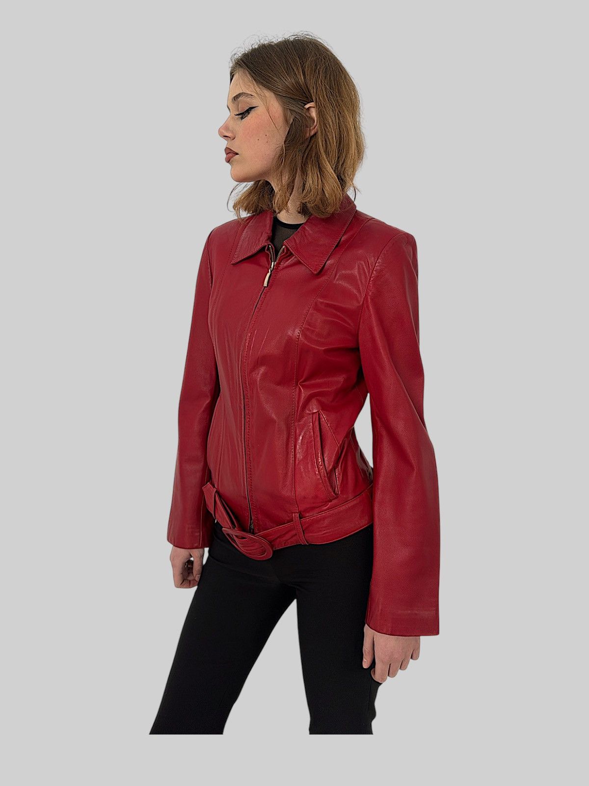 Vintage Vintage leather jacket lux glamour Size L / US 10 / IT 46 - 3 Thumbnail