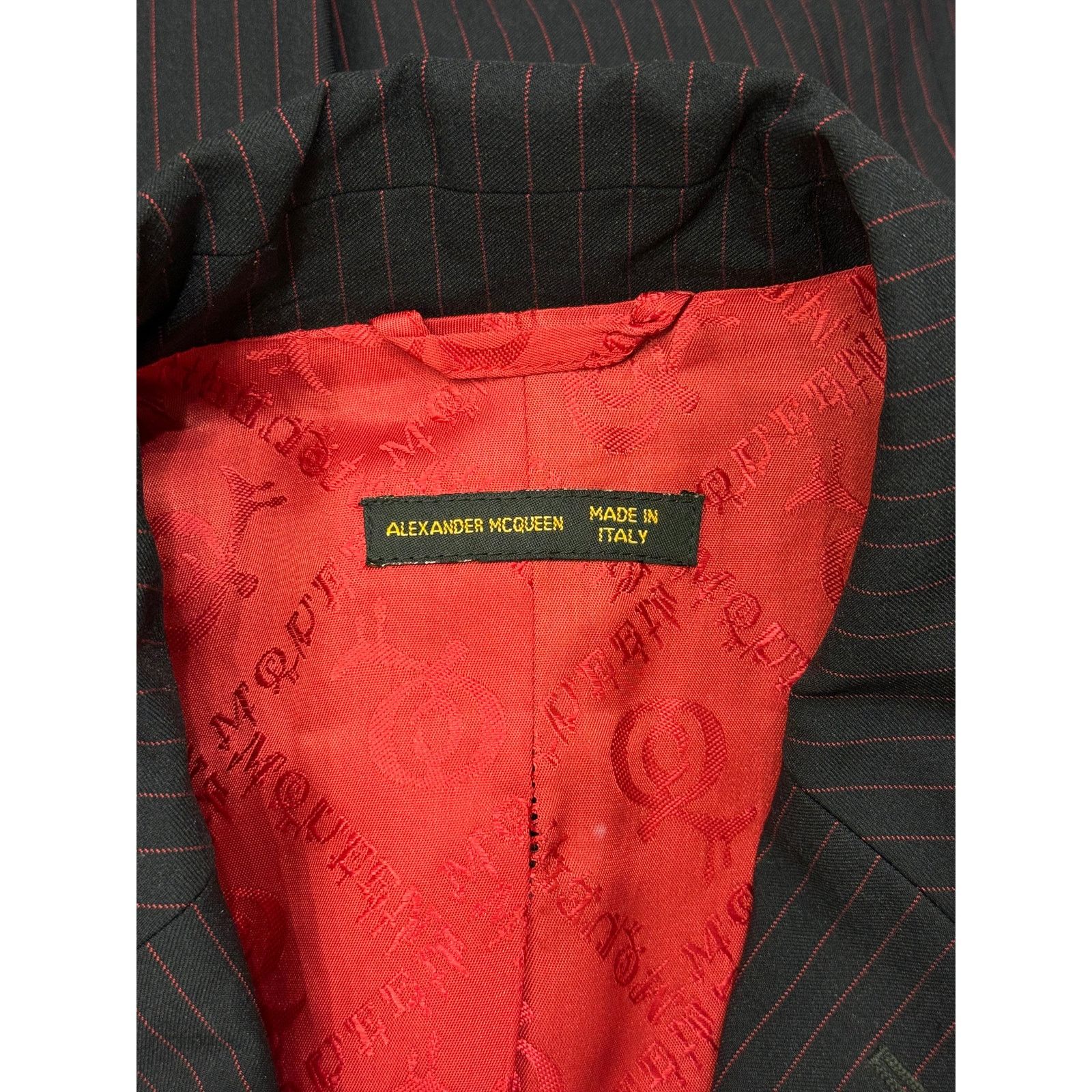Alexander McQueen A/W1998 Alexander McQueen “Joan” pinstripe tailored coat Size M / US 6-8 / IT 42-44 - 10 Thumbnail