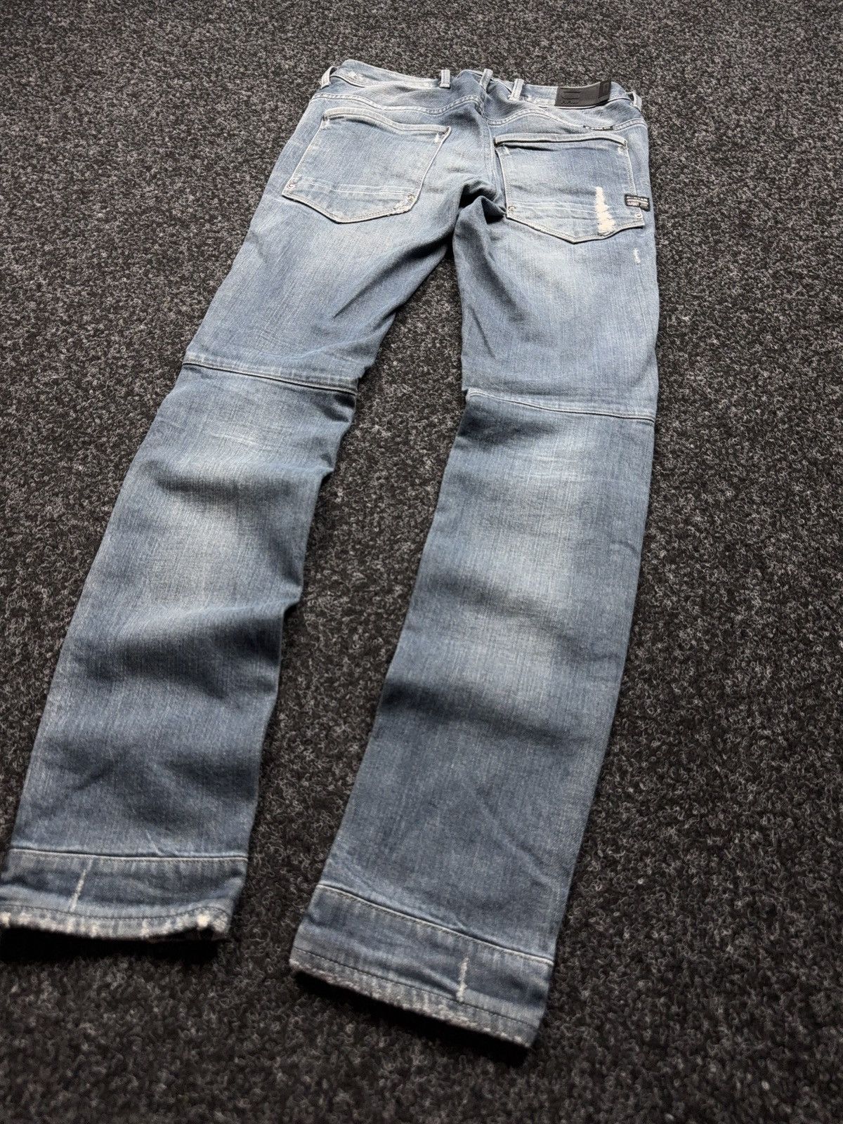 G-Star G-Star RAW Avant Garde Rock Punk 3D Distressed Biker Jeans Size 27" / US 4 / IT 40 - 13 Thumbnail