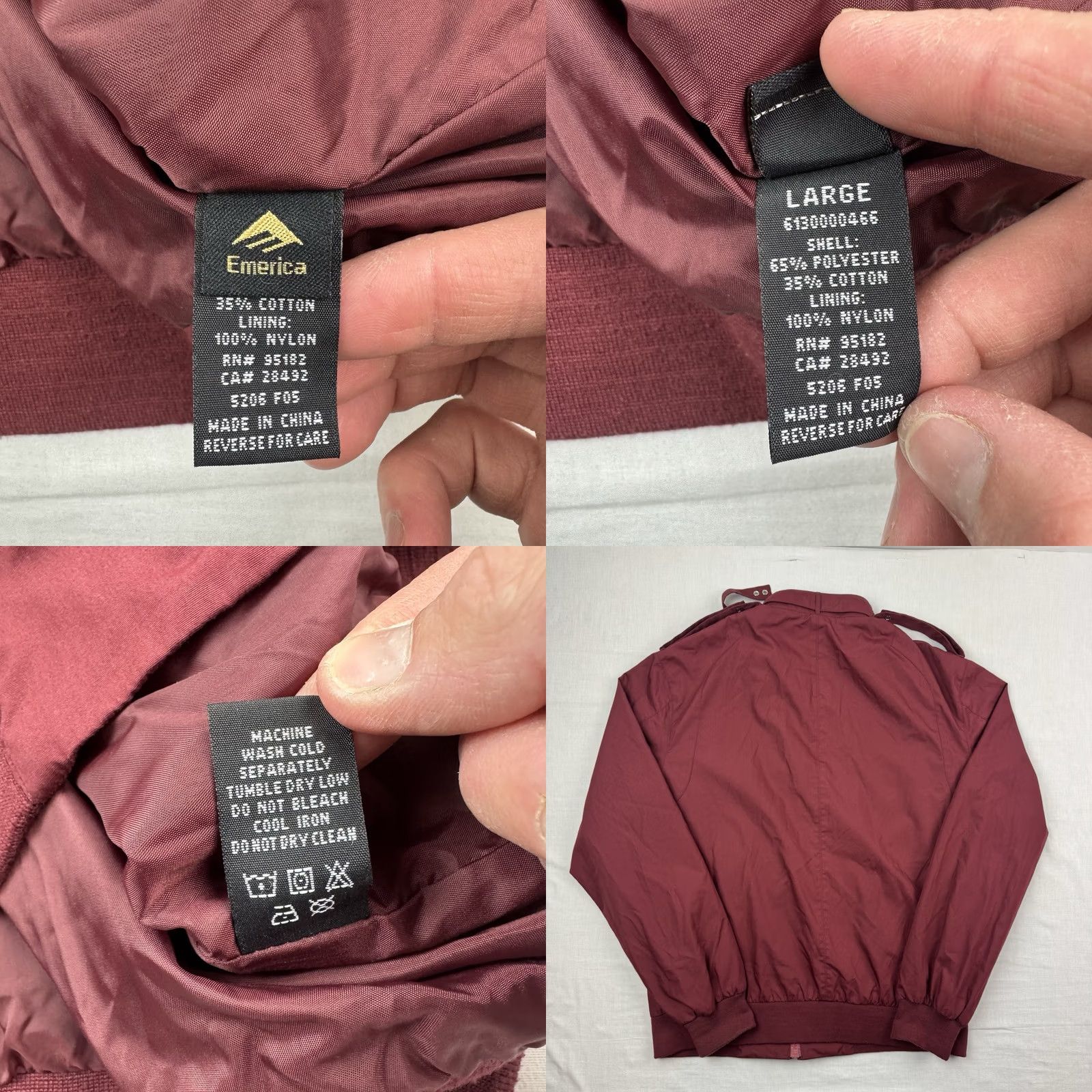 Emerica VINTAGE Emerica Jacket Windbreaker Adult Large Skateboard Members Only Style Y2K Red 90s 80s Hipster Punk Skateboard Mens Size US L / EU 52-54 / 3 - 8 Thumbnail