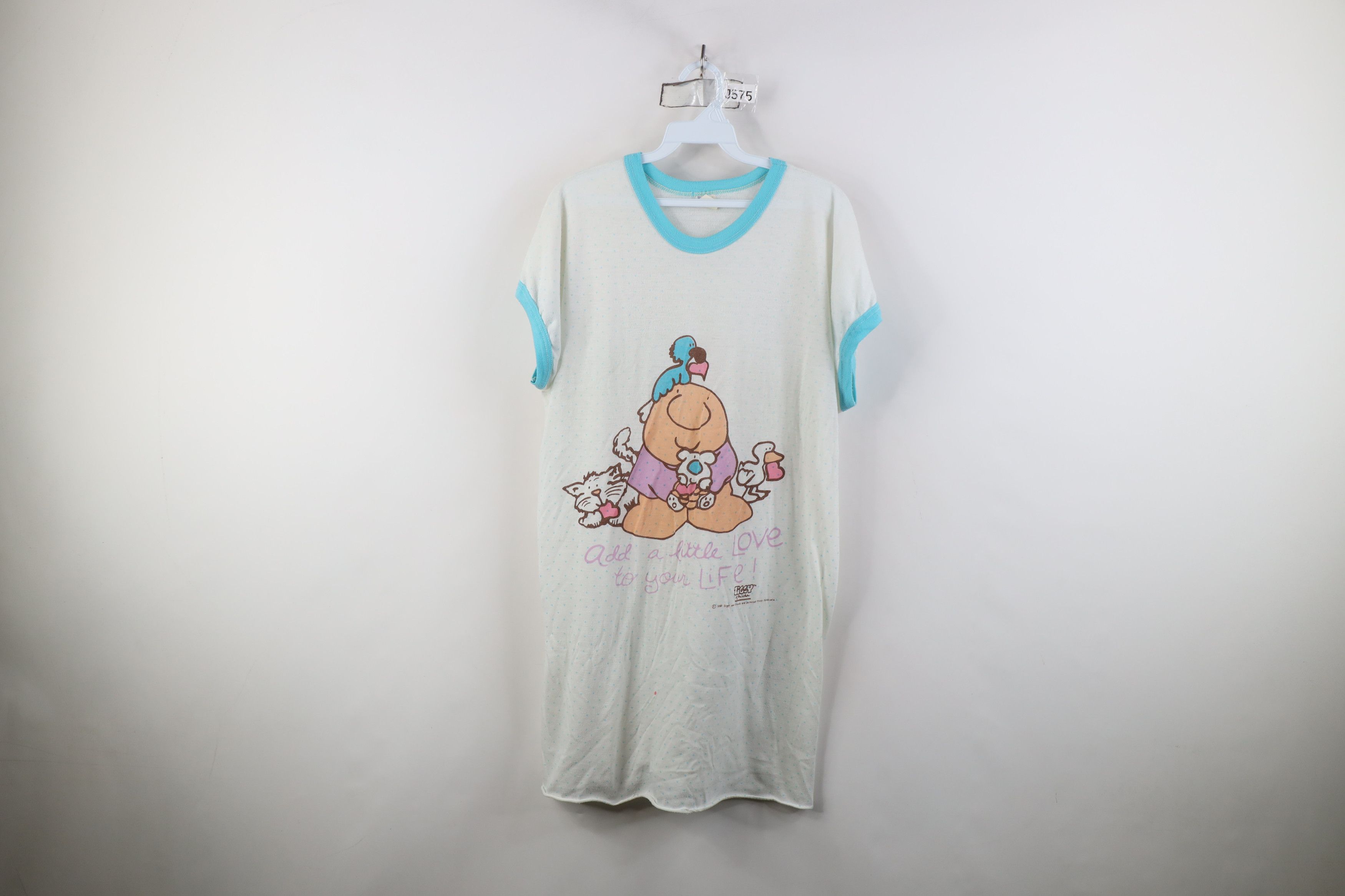 Vintage Vintage 80s Ziggy Comic Animal Love Sleep T-Shirt USA Size M / US 6-8 / IT 42-44 - 1 Thumbnail