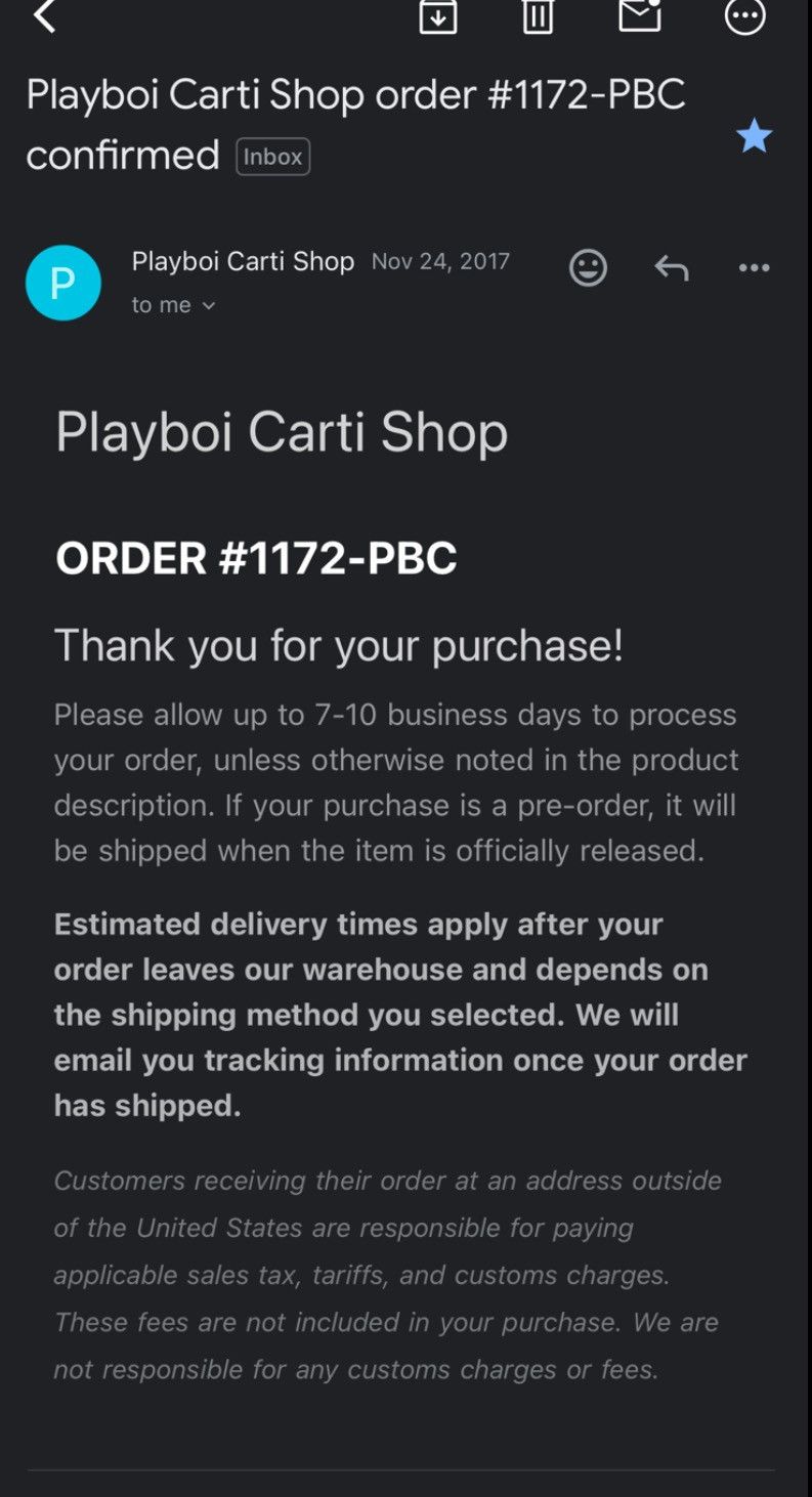 Playboi Carti Playboi Carti Airbrush Tour Tee 2017 Size US S / EU 44-46 / 1 - 4 Thumbnail