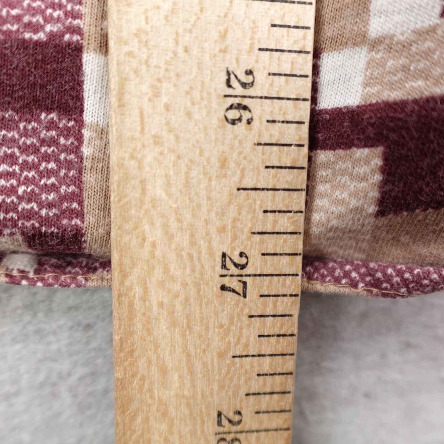 Vintage VINTAGE Manhattan ManKnit Shirt/Geometric Pattern/70s Burgundy Flannel Button-Up Shirt M Men Medium Red, 70s Theme, Collared, Long Sleeve Size US M / EU 48-50 / 2 - 7 Thumbnail