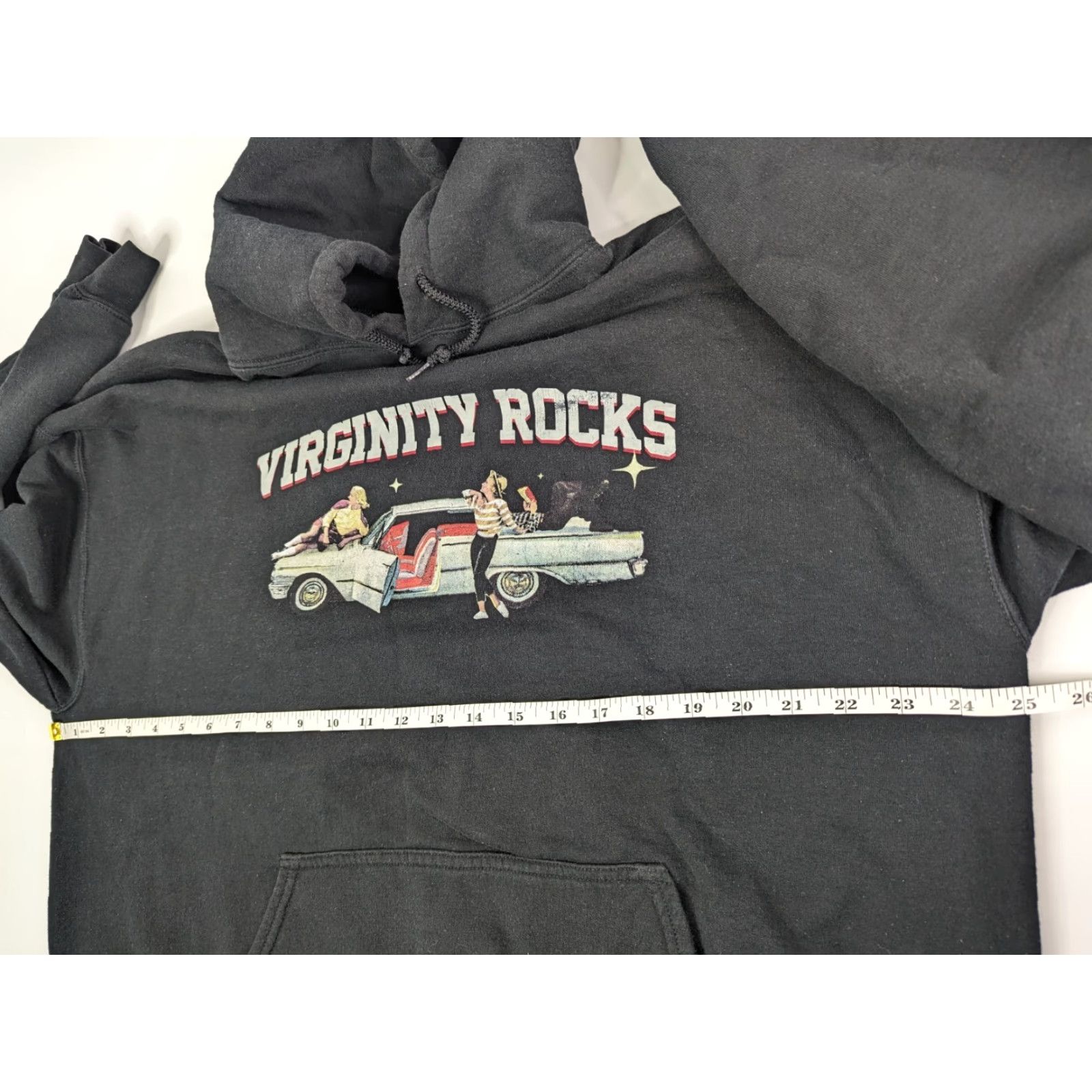 Vintage Duncan Hoodie Mens XL Black Virginity Rocks - Danny Duncan Logo Graphic Pullover with Hooded Pockets Crew Neck Sweatshirt Streetwear Car Theme Size US XL / EU 56 / 4 - 6 Thumbnail