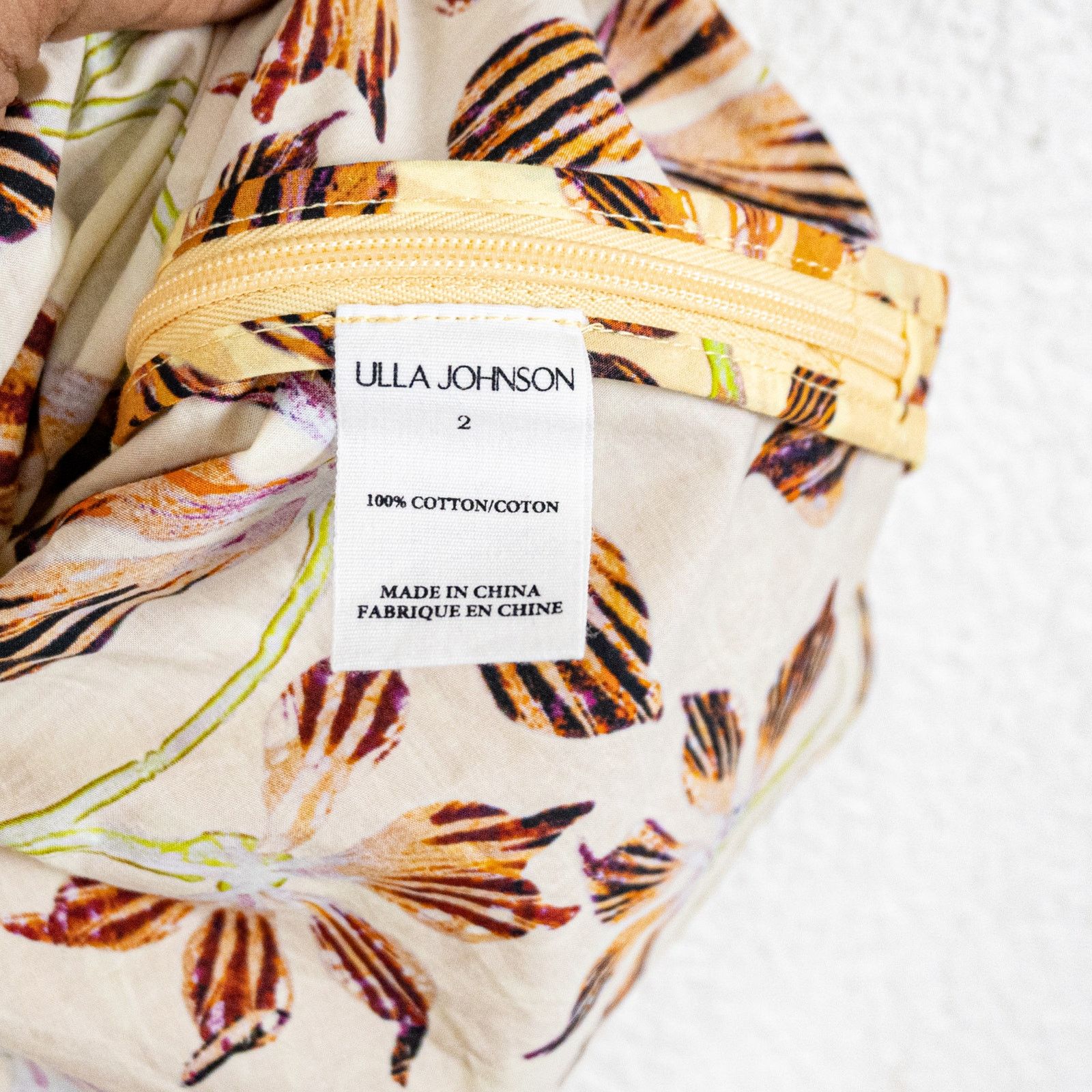 Ulla Johnson Ulla Johnson $320 Romi Top Ruffle Sleeve in Lotus Floral 2 Size XS / US 0-2 / IT 36-38 - 8 Thumbnail