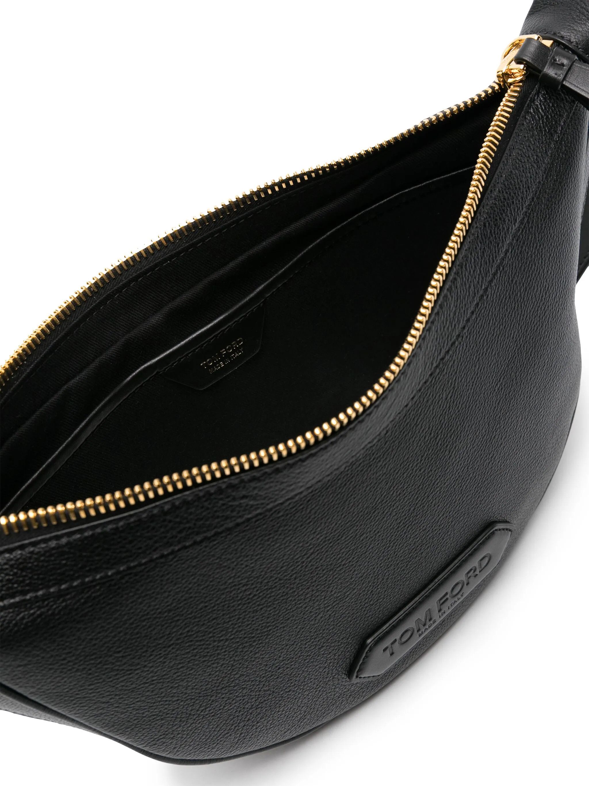 Tom Ford o1w1db10225 H0585 Size: OS Leather Zip Crescent Bag in Black Size ONE SIZE - 5 Thumbnail