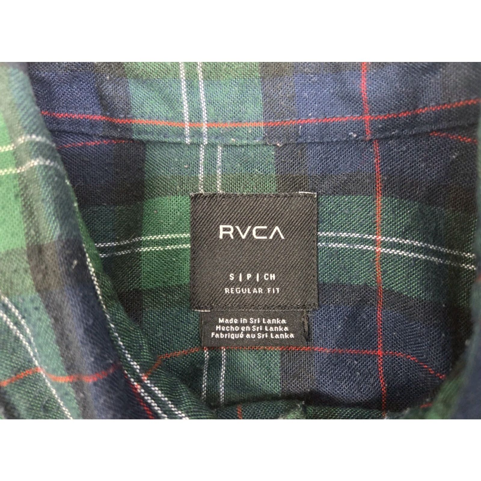 RVCA RVCA Mens Long Sleeve Button Up Shirt Blue/Green Plaid S Size US S / EU 44-46 / 1 - 3 Thumbnail