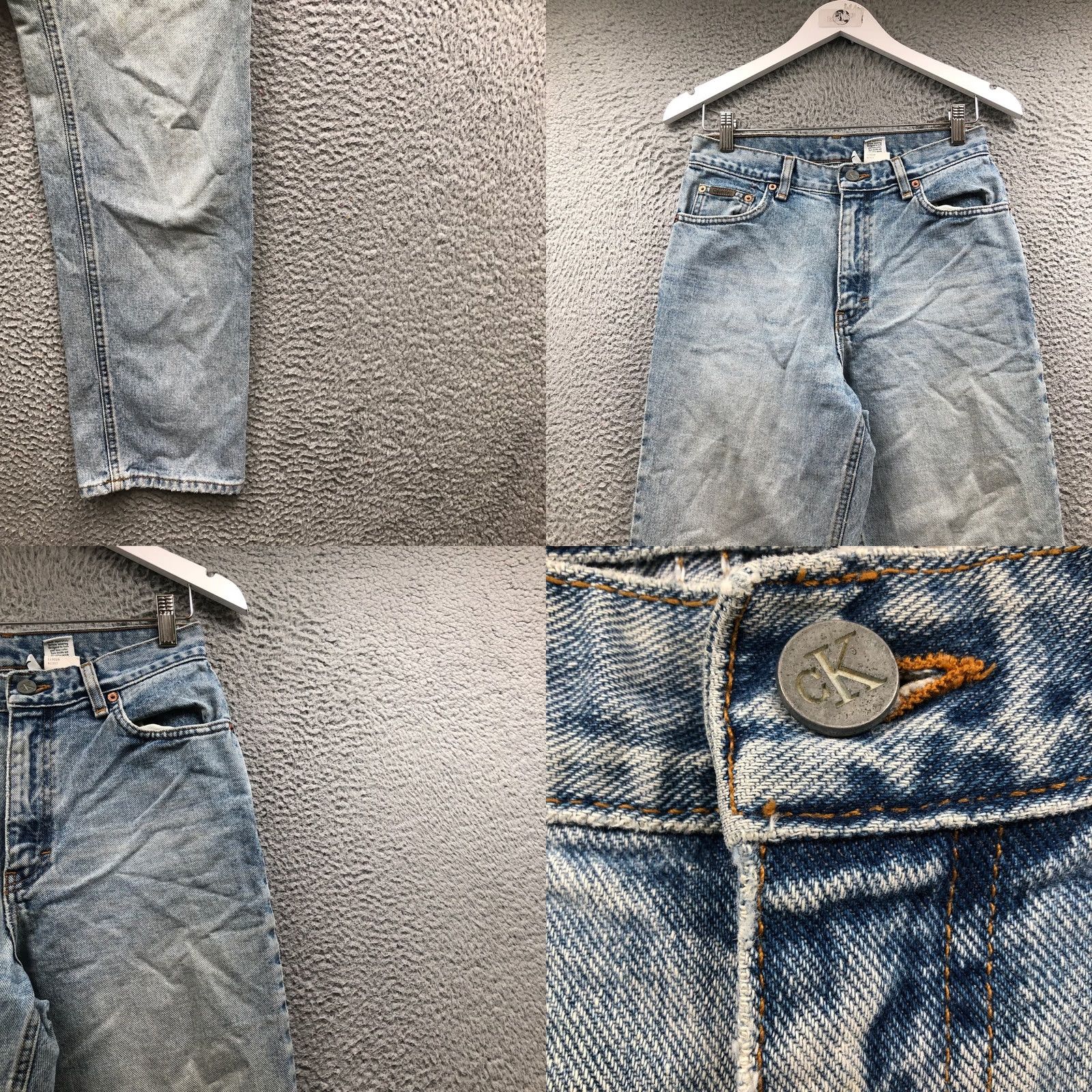 Calvin Klein VINTAGE Calvin Klein Jeans Sandblast 5 Pocket Jean 27x32 Womens Size 8 Blue Straight Fit Womens Jeans Size 27" / US 4 / IT 40 - 8 Thumbnail