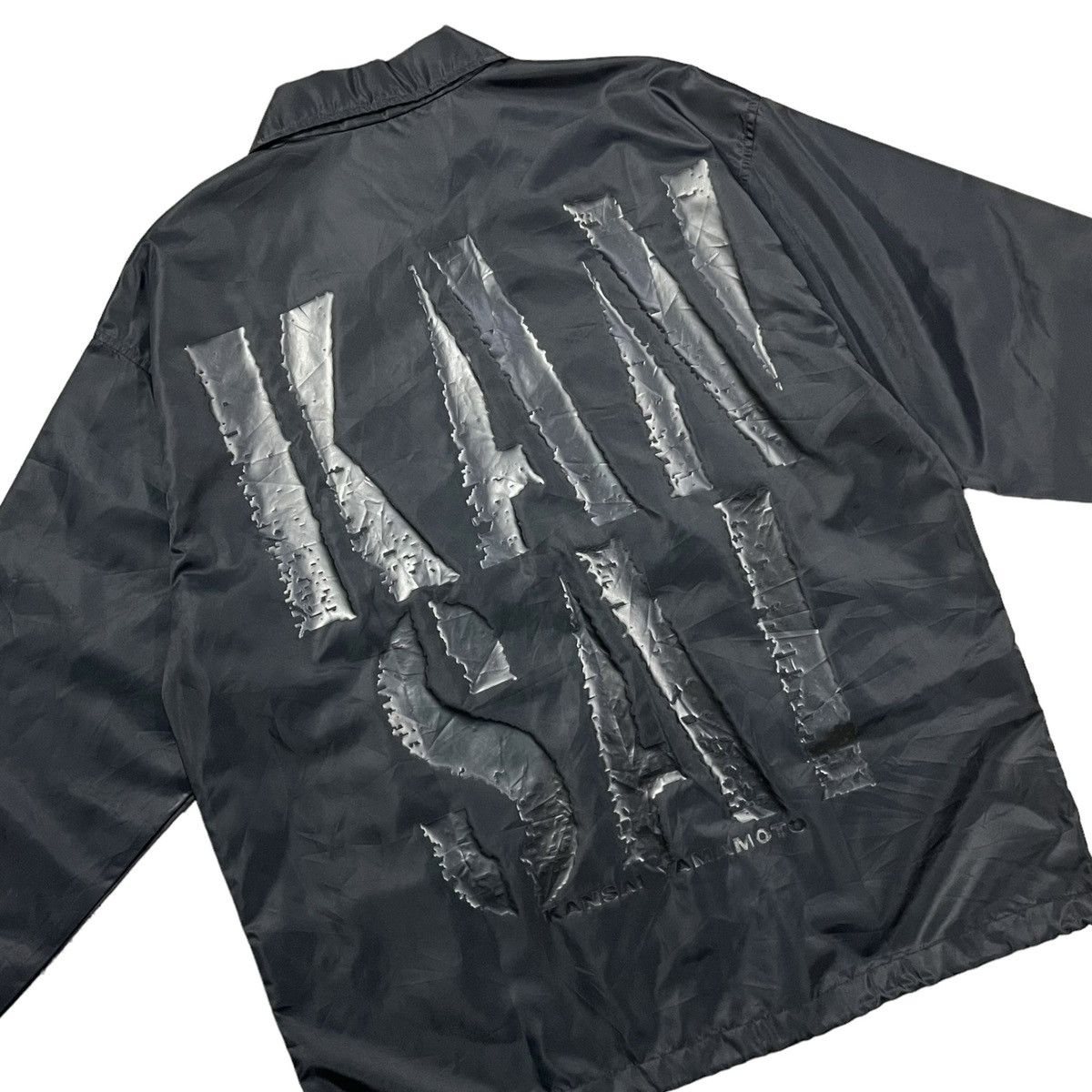 Kansai Yamamoto Vintage Kansai Man Black on Black Big Logo Jacket Size US M / EU 48-50 / 2 - 2 Thumbnail