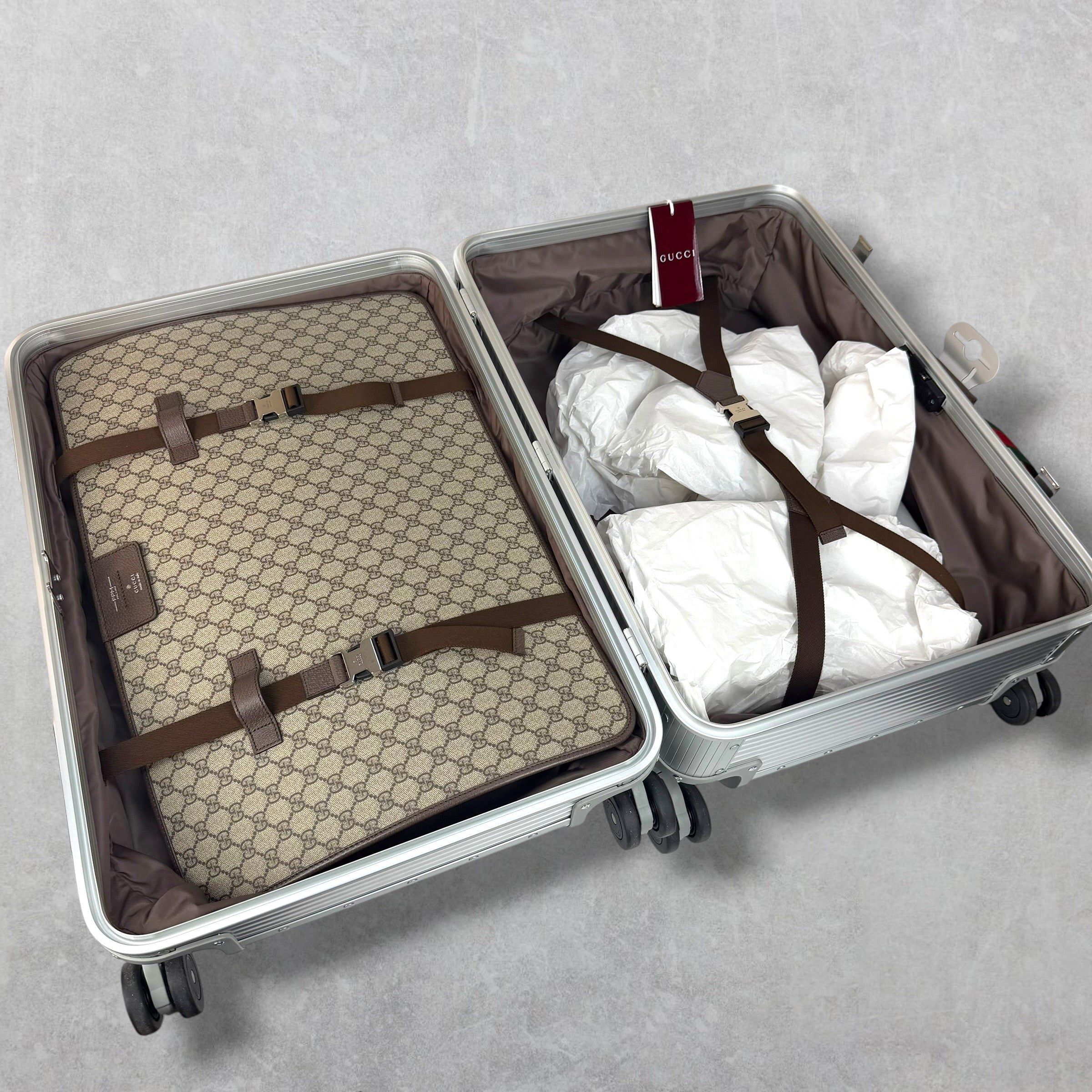 Gucci Gucci Aluminum Web Medium Cabin Plus Luggage Size ONE SIZE - 7 Thumbnail