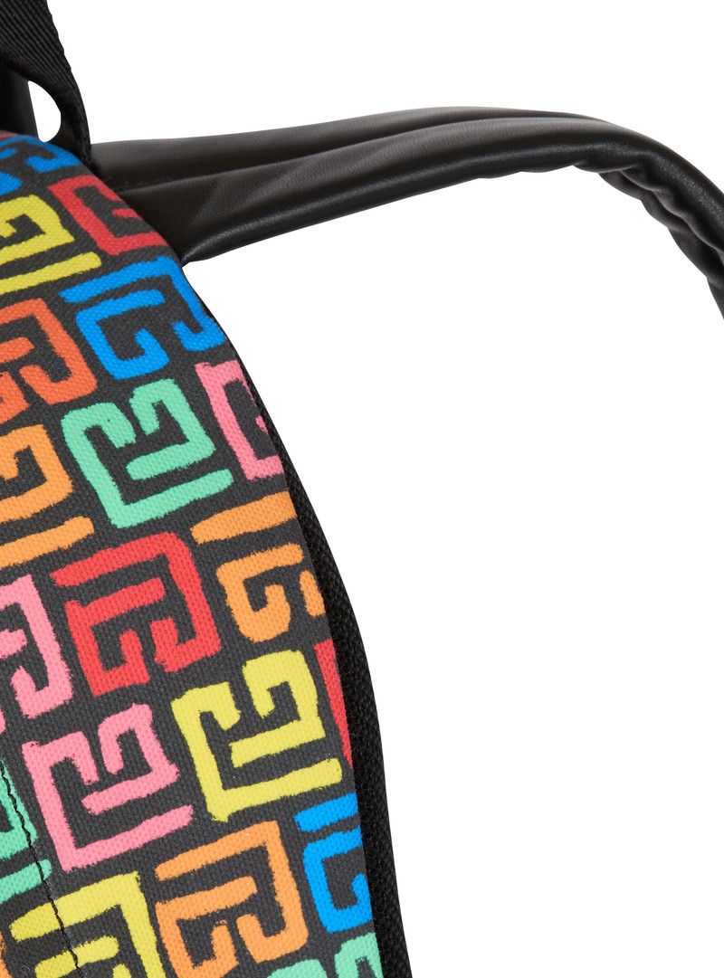 Balmain o1s1wg111225 Size:OS/Labyrinth Canvas Backpack in Multicolor Size ONE SIZE - 6 Thumbnail