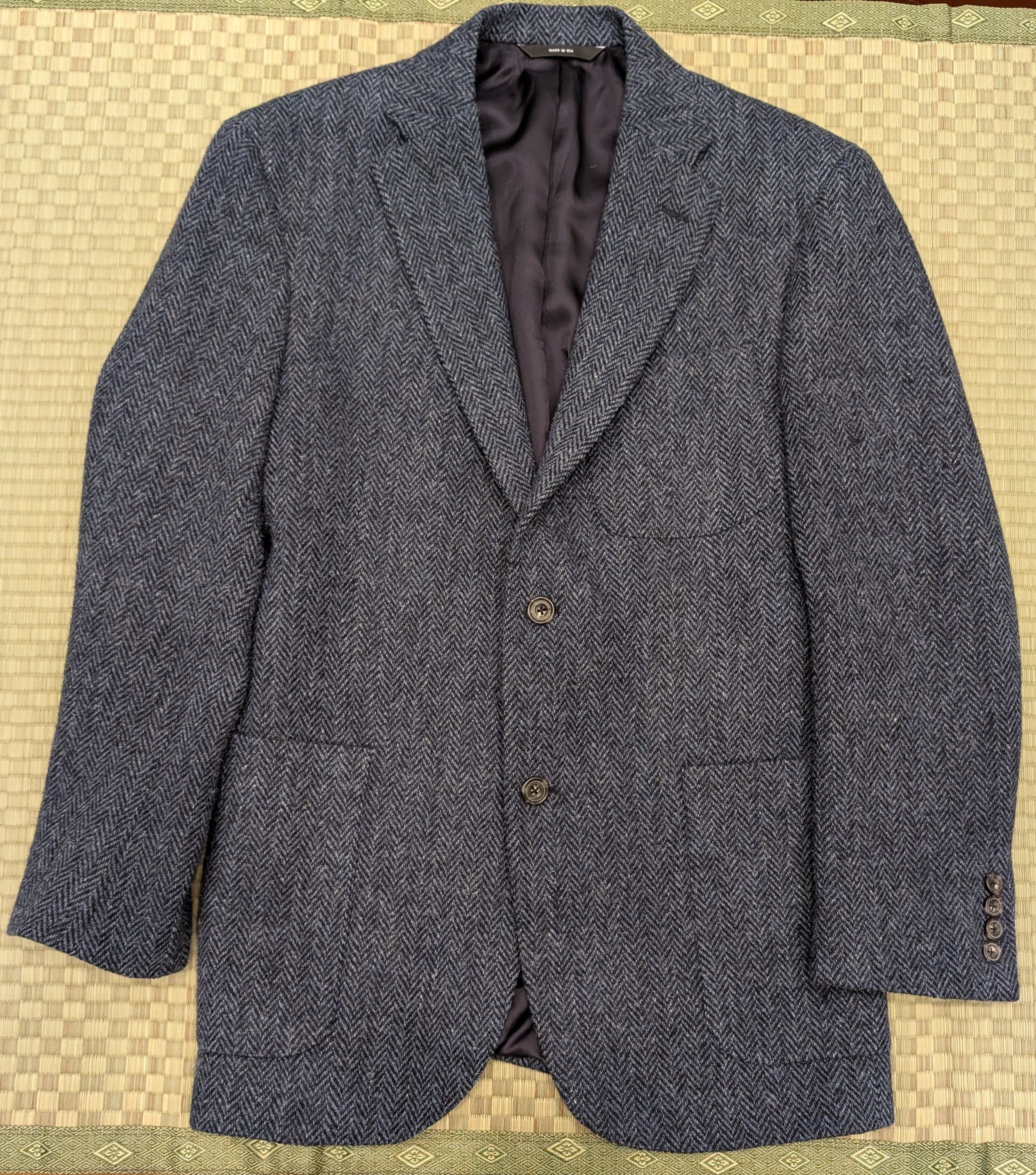 Harris Tweed Thomas Wages Harris Tweed Herringbone Sport Coat Made in USA Size 38R - 1 Thumbnail