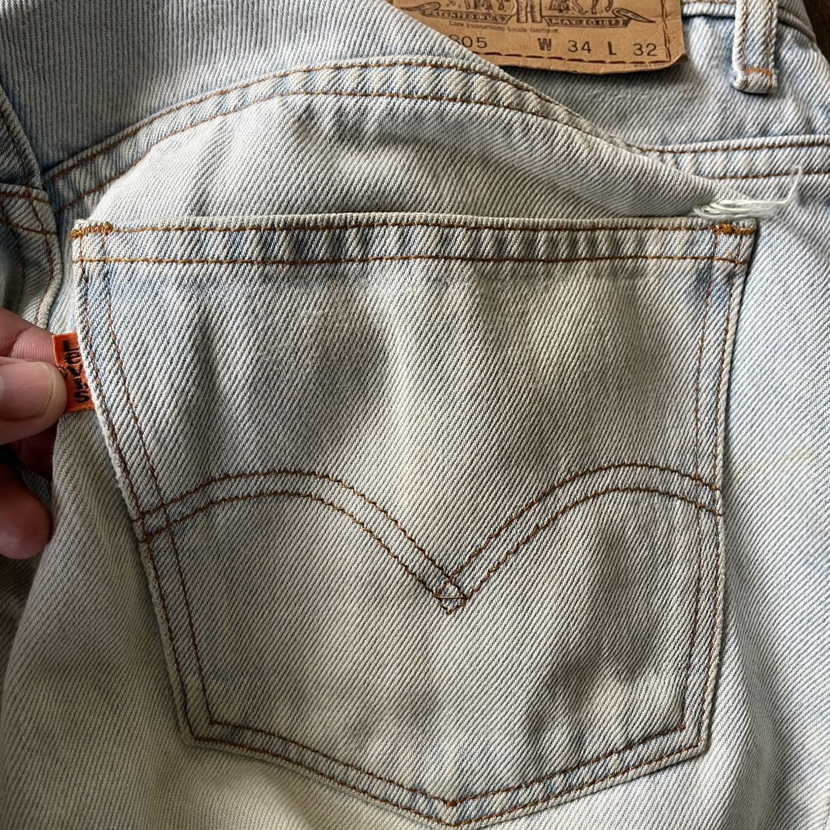 Levi's 🔥Vintage Levis 805 Orange Tab Washed Ripped Distress Jeans Size US 35 - 15 Thumbnail