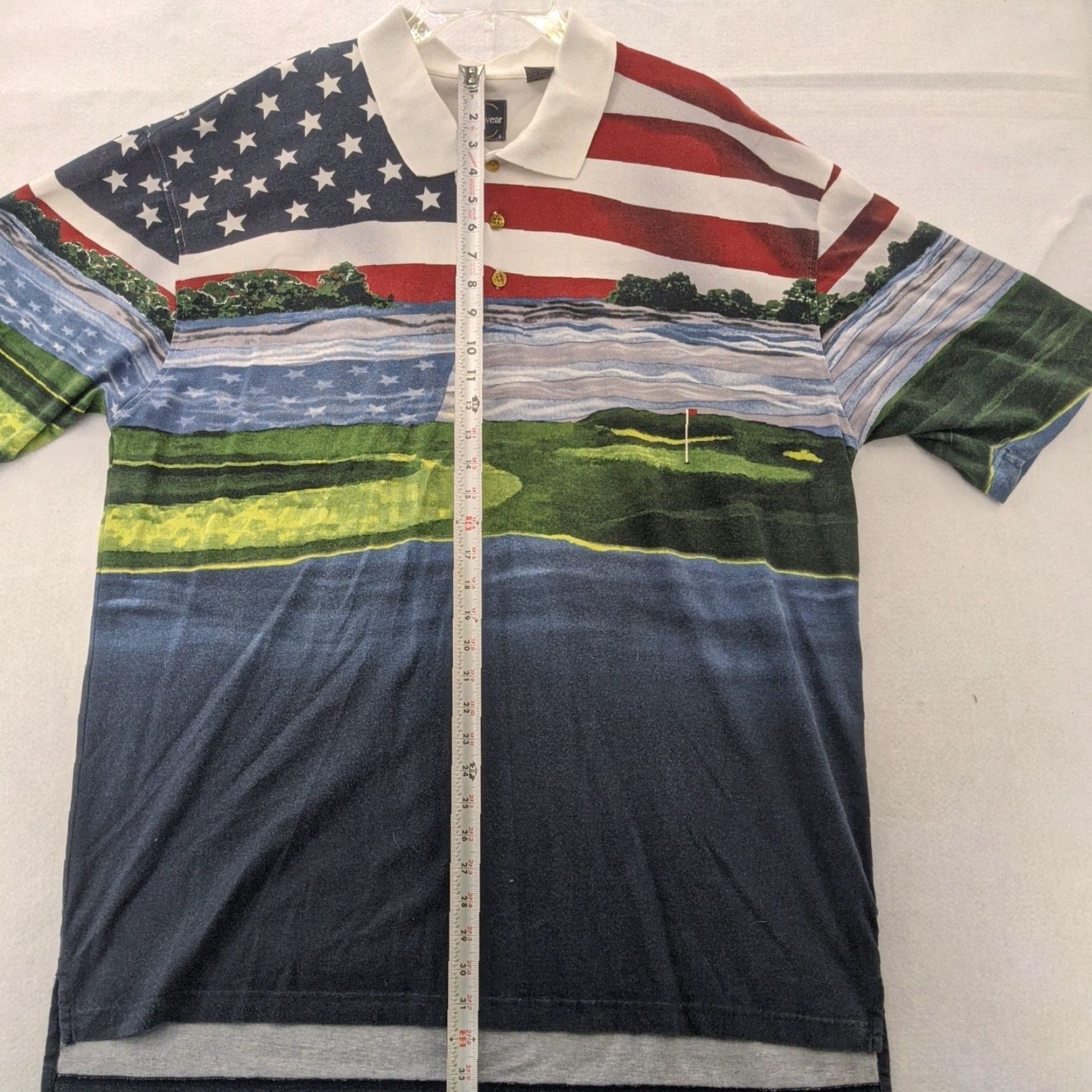 Vintage CHILIWEAR Polo 2XL Mens Golf US FLAG GREEN 1/4 BUTTON Size US XXL / EU 58 / 5 - 5 Thumbnail