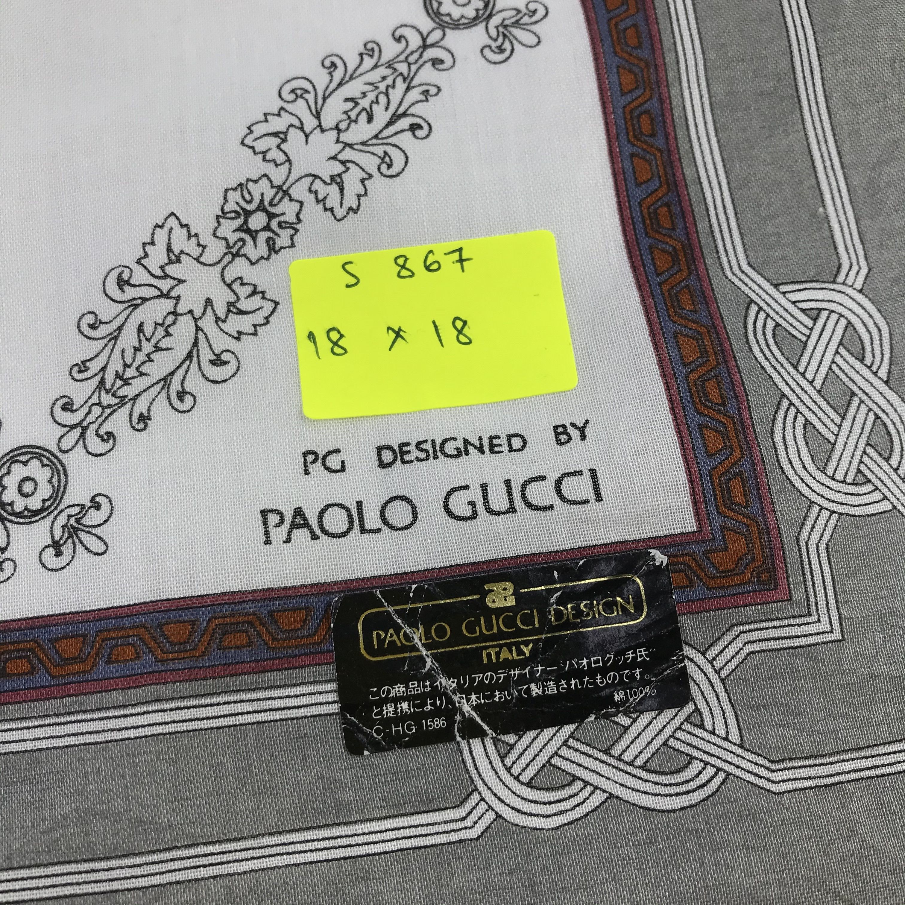 Paolo Gucci × Vintage Paolo Gucci Bandana / Handkerchief / Neckerchief - S867 Size ONE SIZE - 5 Thumbnail