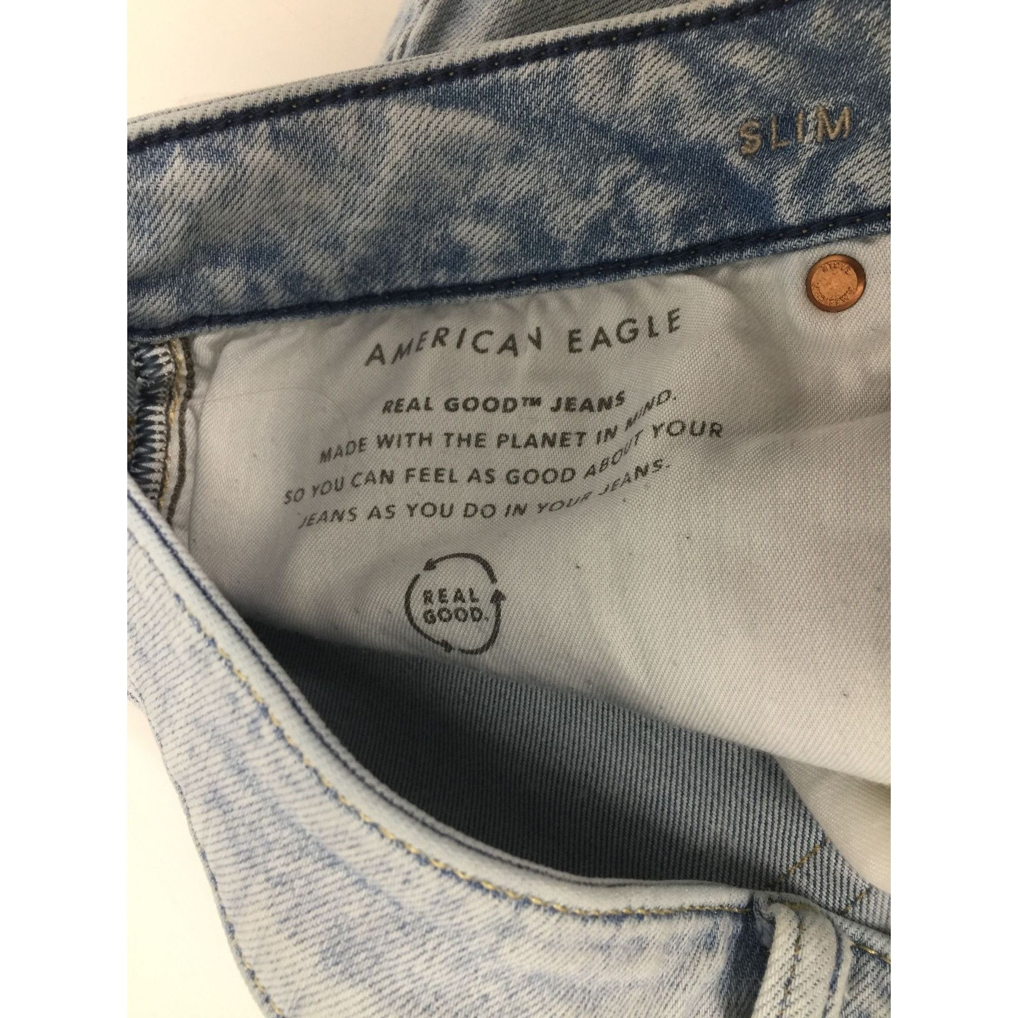 American Eagle Outfitters Mens American Eagle Airflex 360 Slim Blue Jeans Size 32x30 Size US 32 / EU 48 - 10 Thumbnail