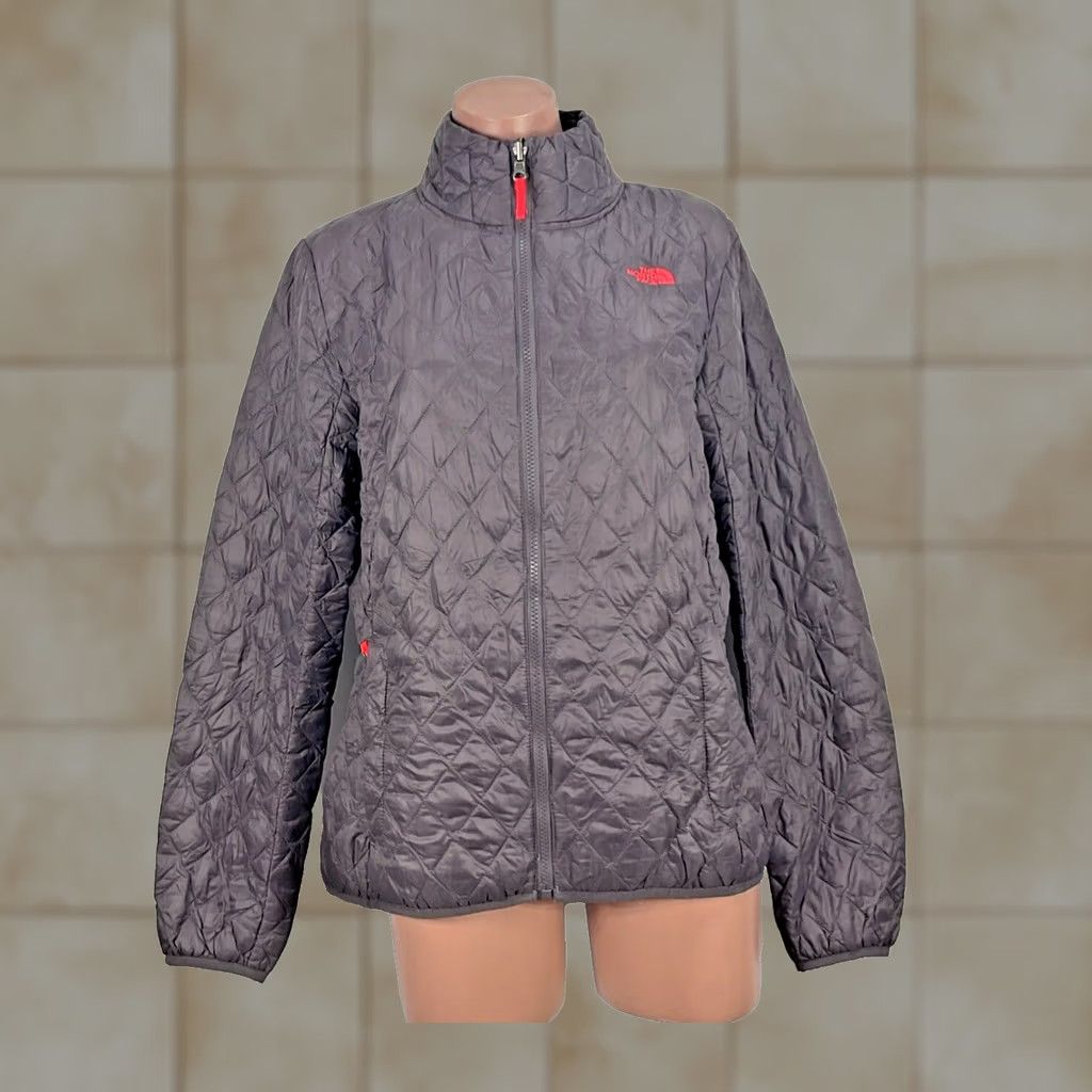 The North Face The North Face Thermoball Quilted Jacket Womens L Brown Coral Pink Quilted Puffer Jacket Thermoball Size L / US 10 / IT 46 - 1 Thumbnail
