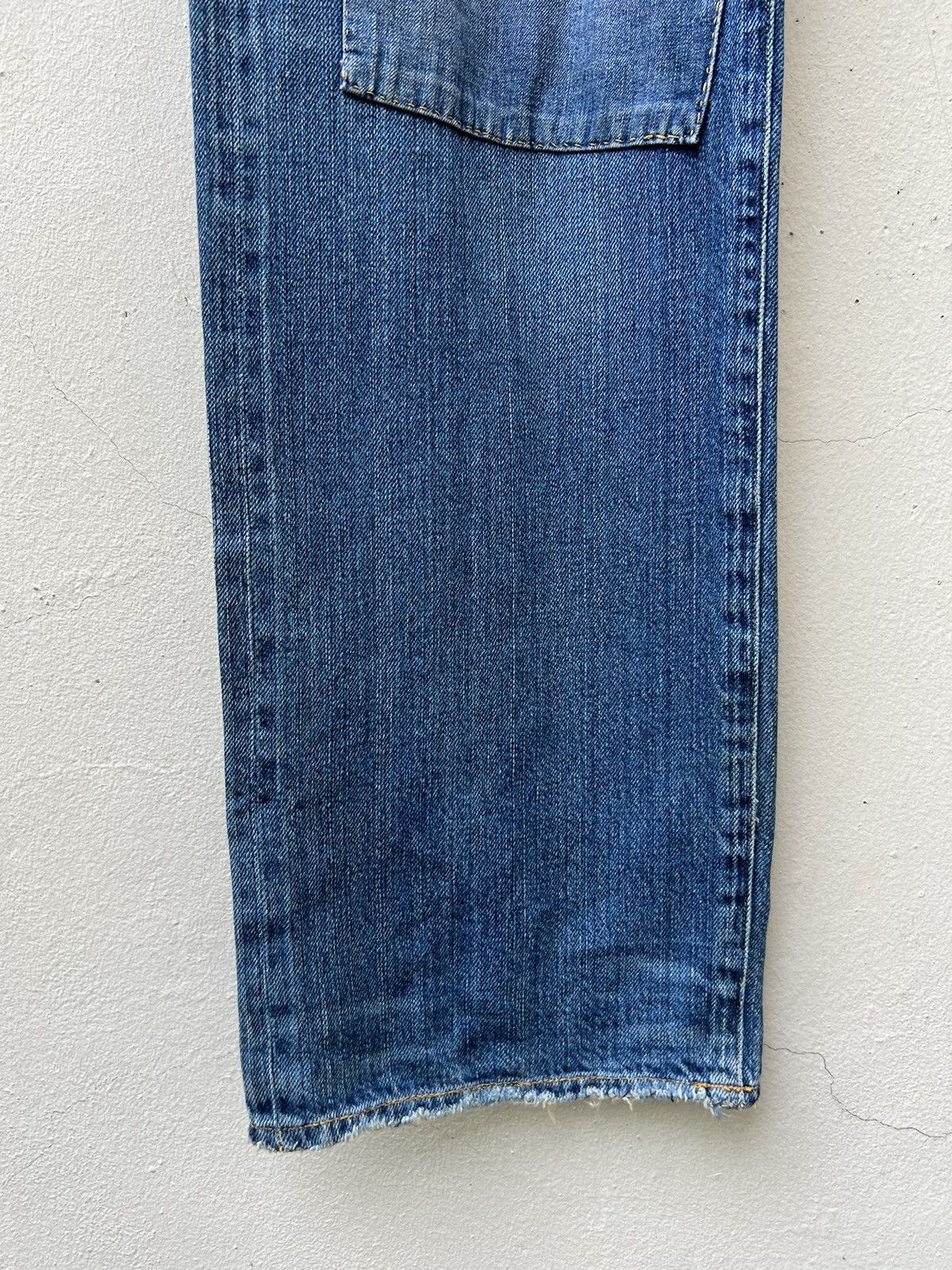 Levi's 90s Levi's LVC #555 Distressed Patchwork Selvedge Denim Size US 32 / EU 48 - 9 Thumbnail