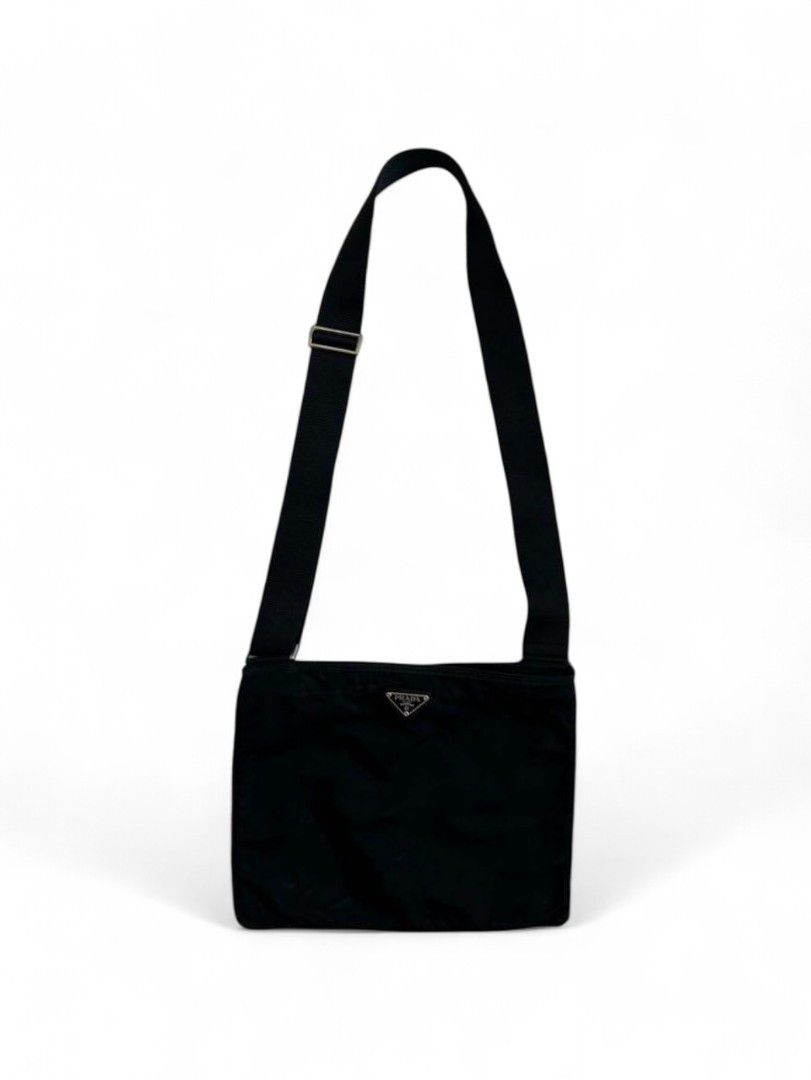 Prada Prada - Sacoche Nylon Black Shoulder Bag Crossbody Triangle Size ONE SIZE - 1 Thumbnail