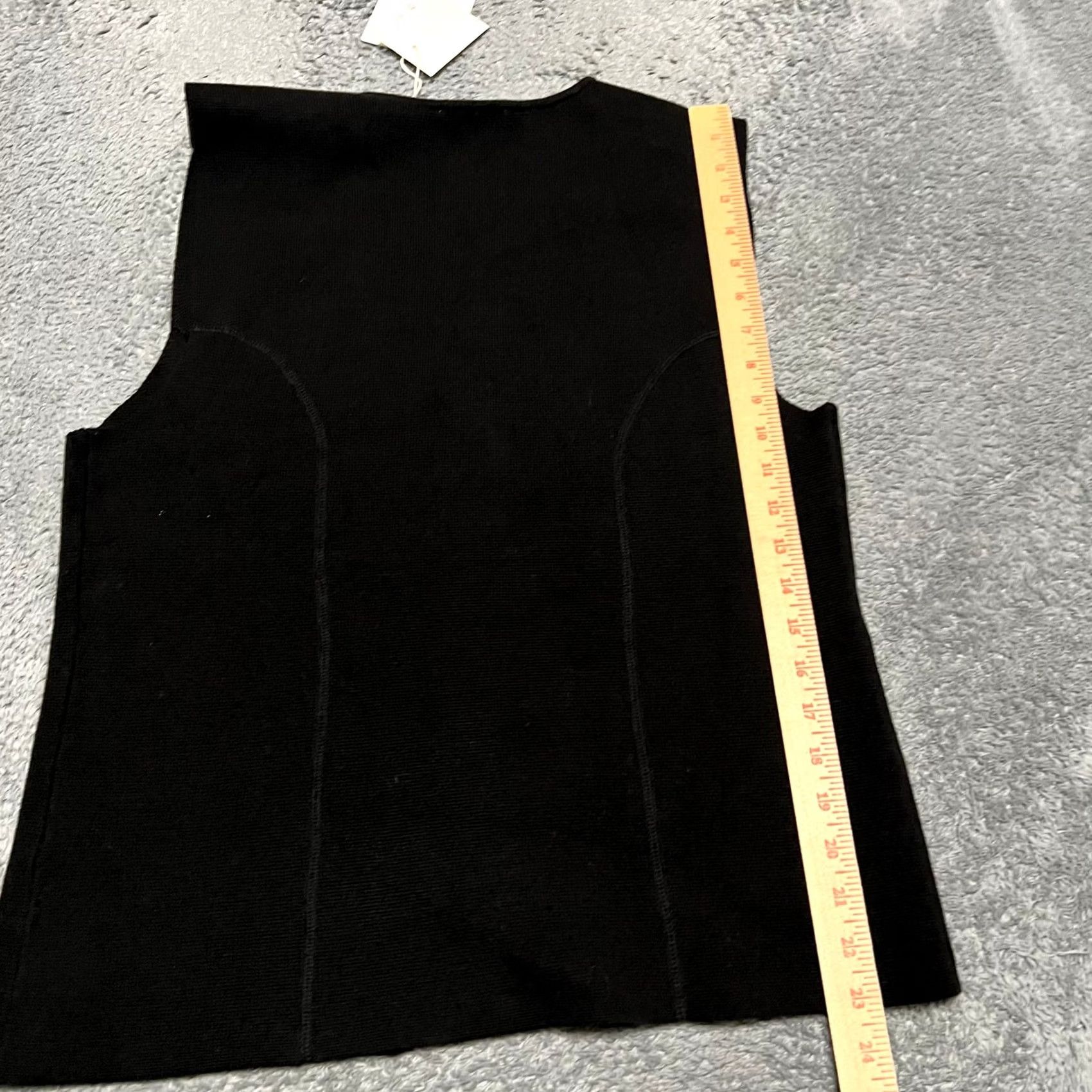 Vintage Soaked Sweater Vest Womens Large SL Haven Waistcoat Black Button Vest L Womens Black Button Soaked Waistcoat Size L / US 10 / IT 46 - 5 Thumbnail