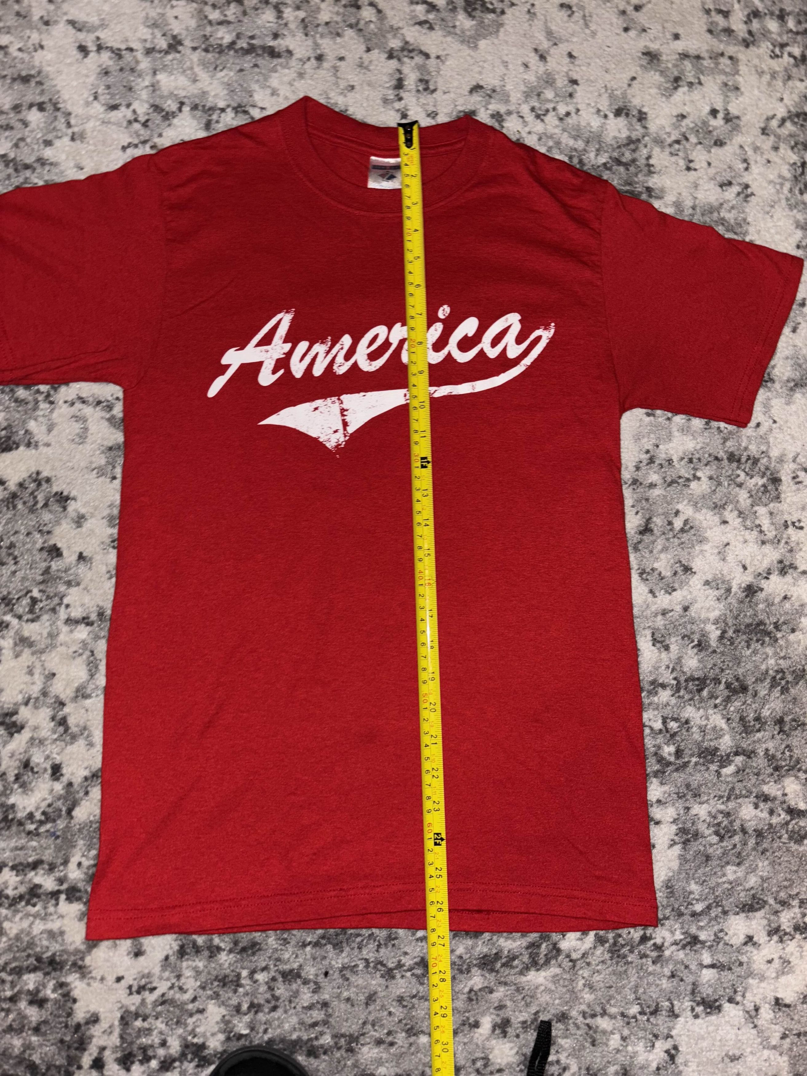 Vintage Y2K America Swoosh Underline Shirt Size US S / EU 44-46 / 1 - 6 Thumbnail