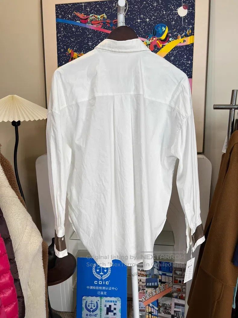 Brunello Cucinelli Brunello Cucinelli White Long Sleeve Shirt Size L / US 10 / IT 46 - 2 Thumbnail
