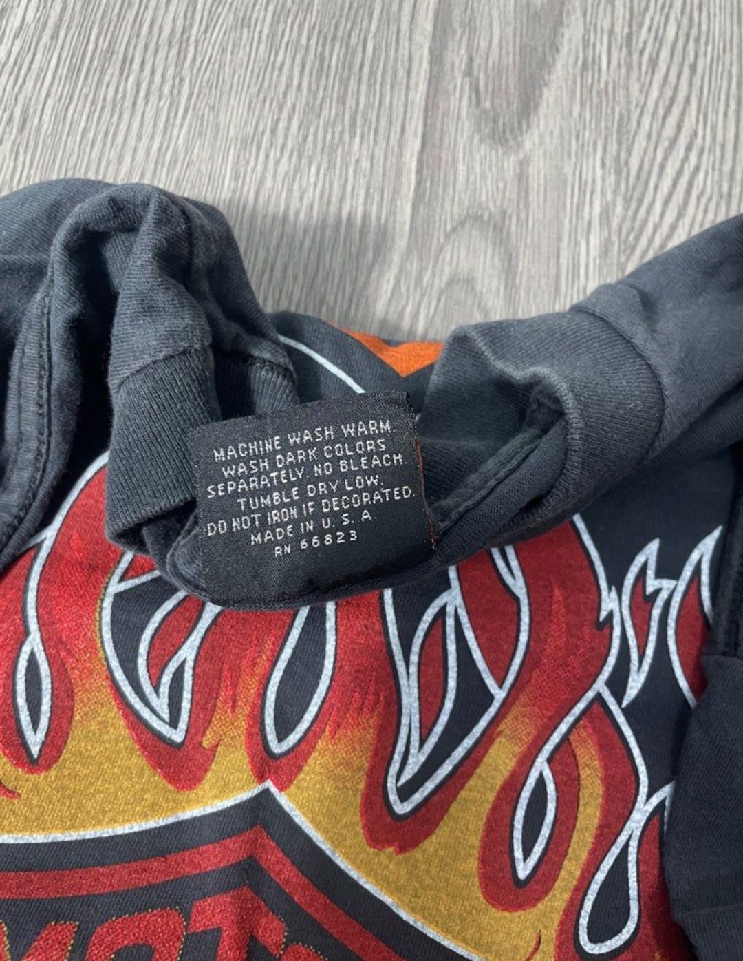 Harley Davidson Harley-Davidson red flame Big Logo Size US XL / EU 56 / 4 - 6 Thumbnail