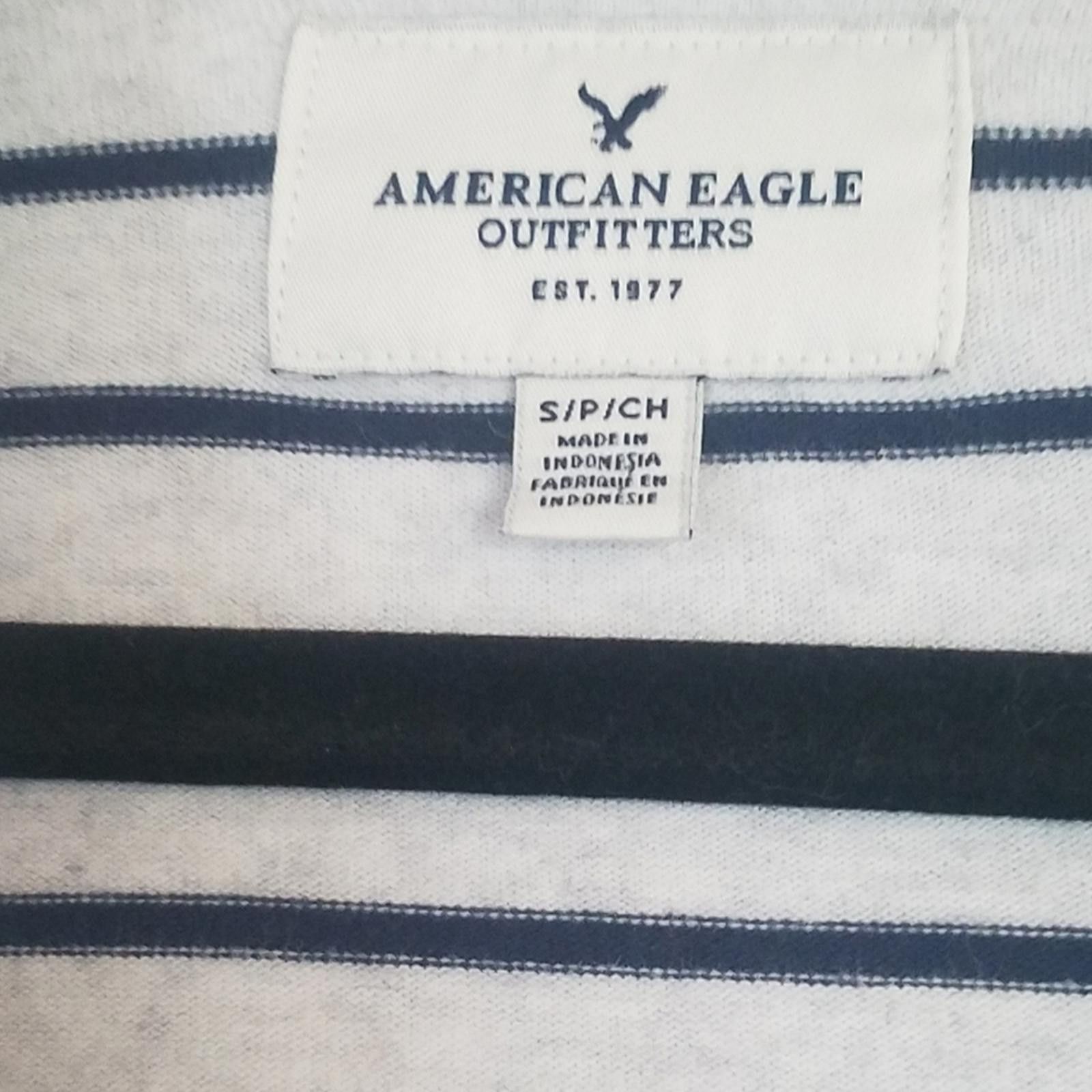 Tommy Hilfiger American Eagle White and Blue V-Neck Hoodie Size Small Size S / US 4 / IT 40 - 3 Thumbnail