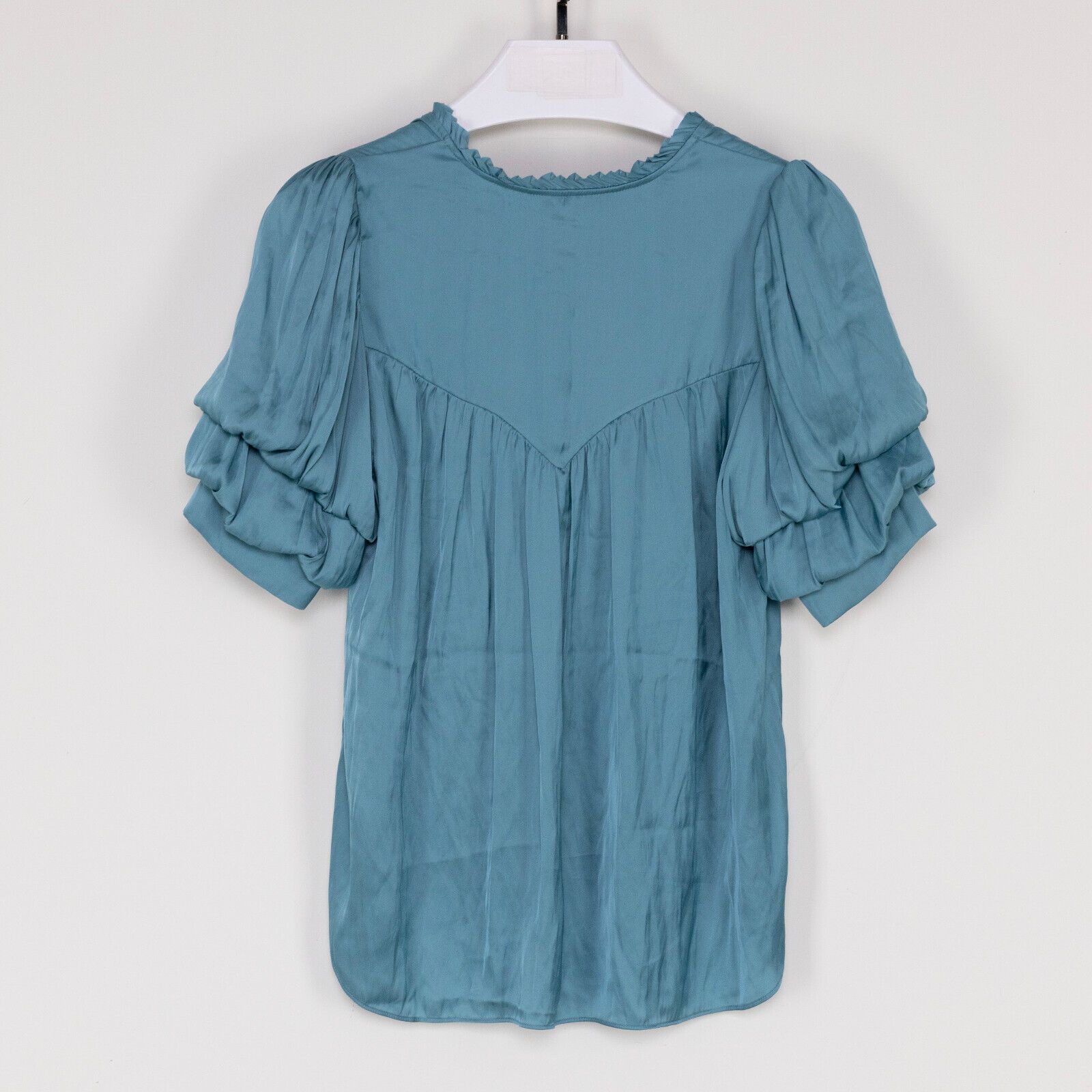 Zadig & Voltaire Zadig & Voltaire Taste V-Neck Satin Top Bleu Loue Size XS Size XS / US 0-2 / IT 36-38 - 4 Thumbnail