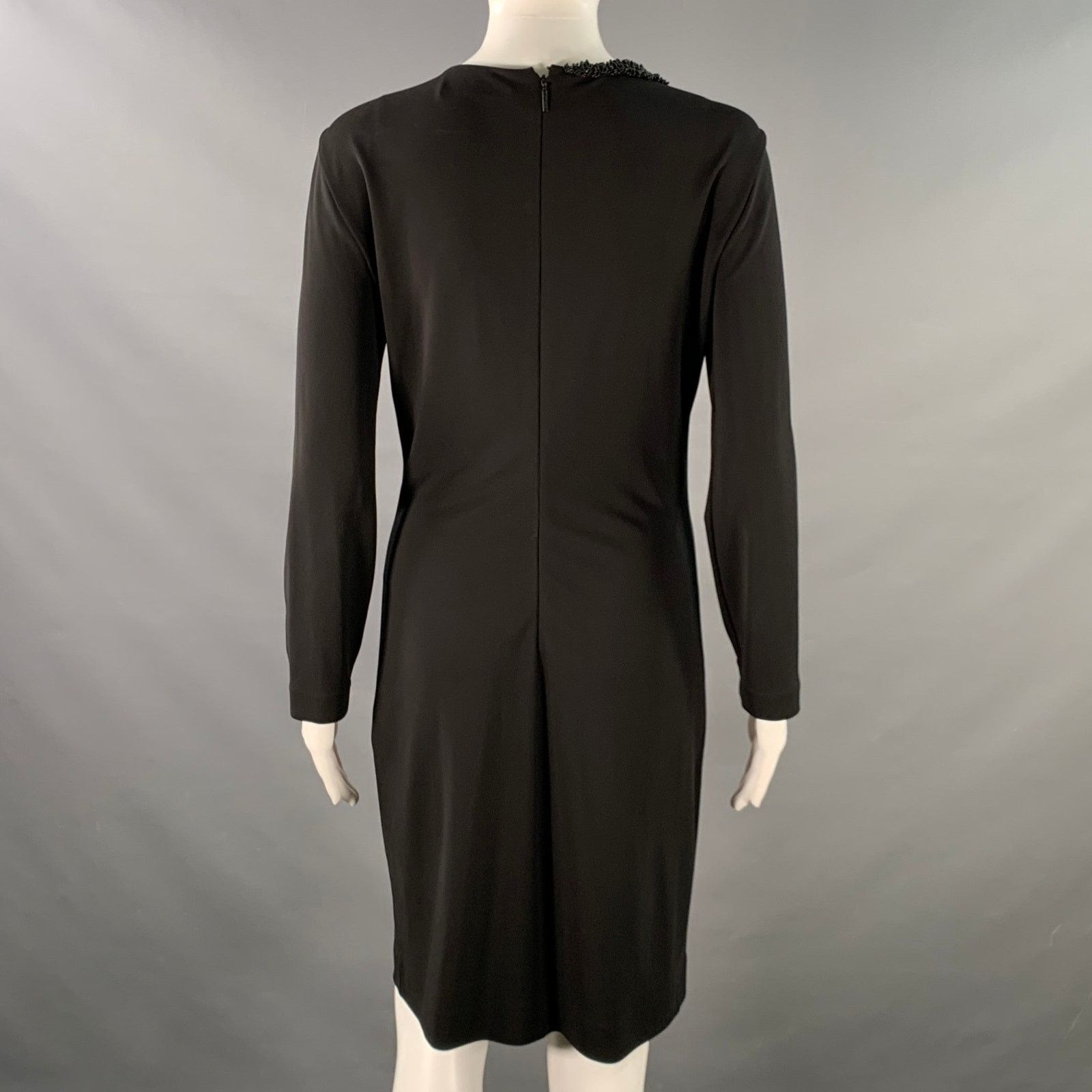 Roberto Cavalli Black Silver Viscose Blend Beaded Keyhole Cocktail Dress Size M / US 6-8 / IT 42-44 - 4 Thumbnail