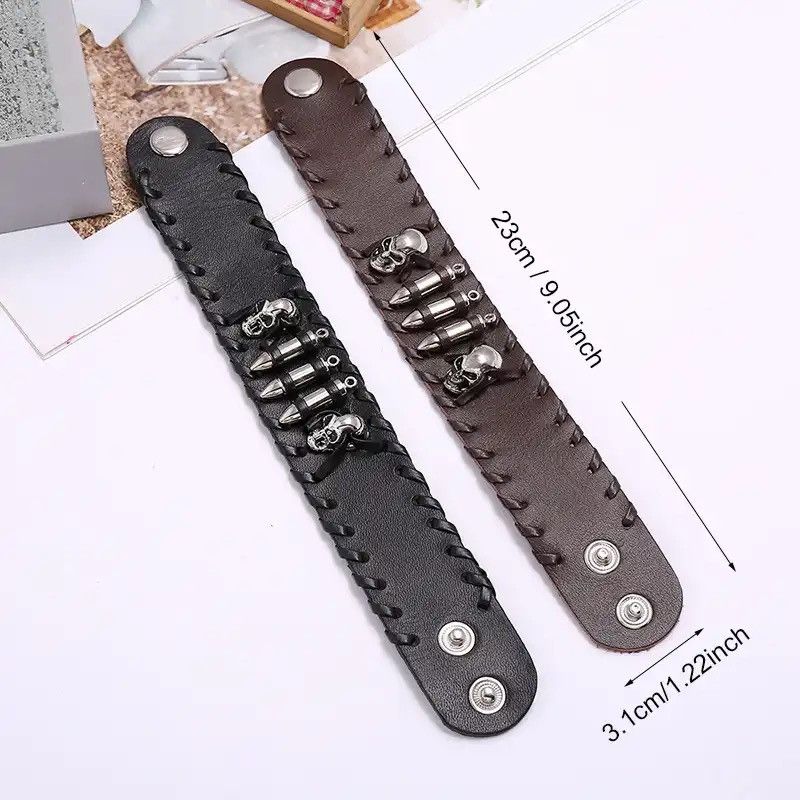 Japanese Brand Genuine Leather Cuff Bracelet Size ONE SIZE - 5 Thumbnail