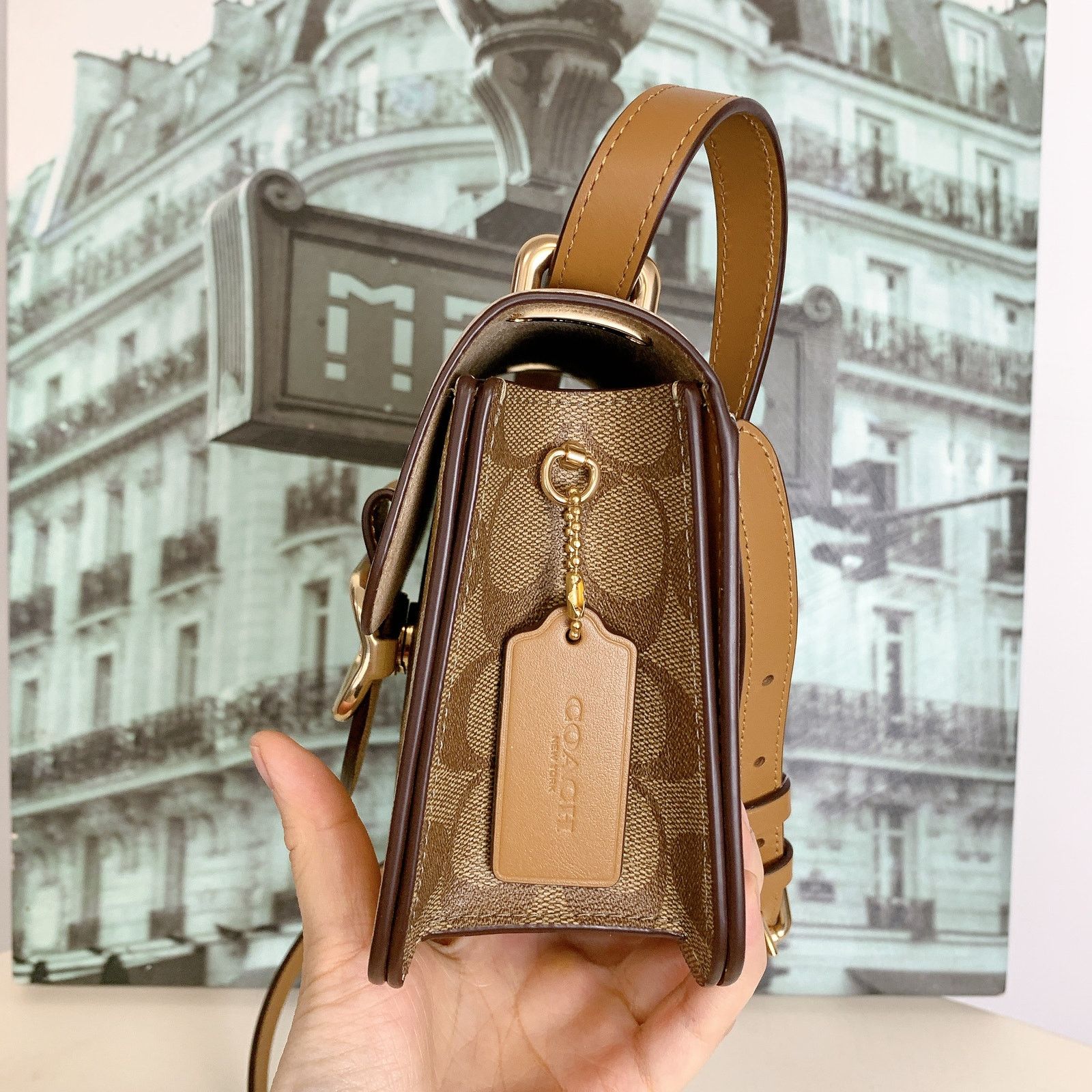 Coach Coach CR329 Morgan Square Crossbody Bag In Blocked Signature Size ONE SIZE - 3 Thumbnail