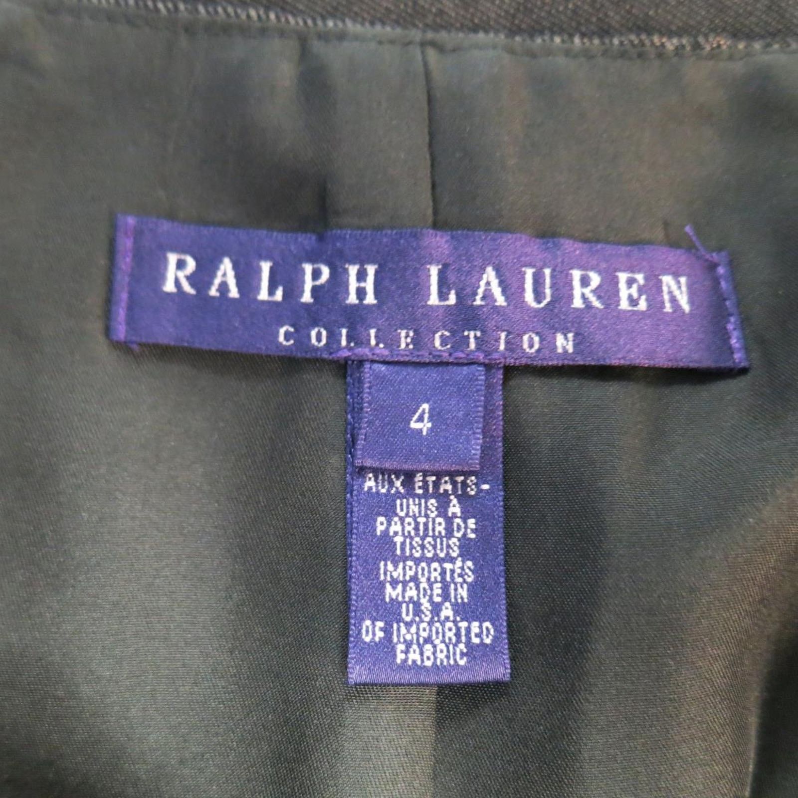 Ralph Lauren RALPH LAUREN Size 4 Metallic Wool Blend Denim Pencil Skirt Size 27" / US 4 / IT 40 - 7 Thumbnail