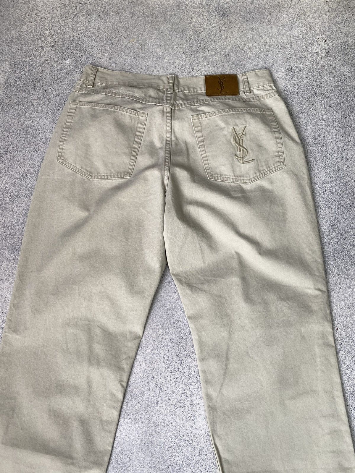 Designer × Vintage × Yves Saint Laurent Vintage Yves Saint Laurent Pants Trousers Embroidered Logo Size US 32 / EU 48 - 12 Thumbnail