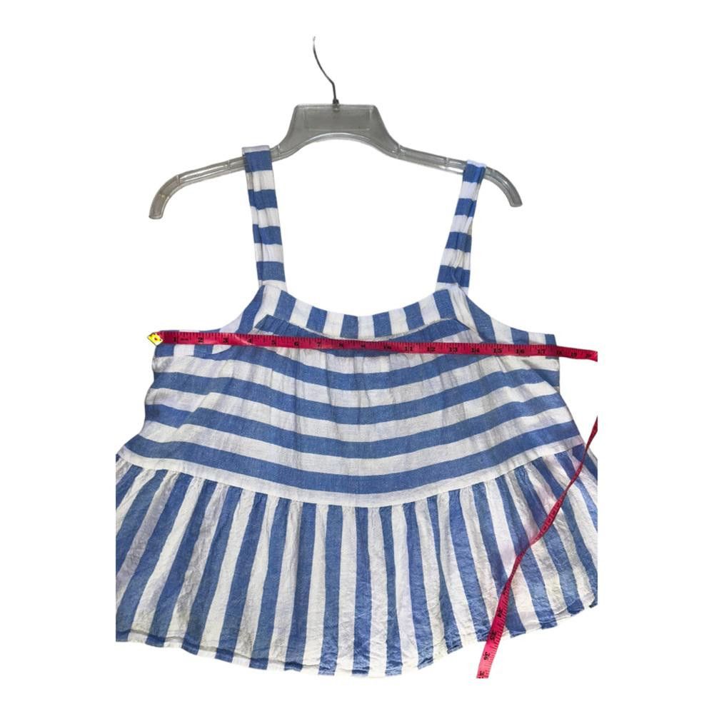 Designer LOFT l Striped Linen Babydoll Blouse Size Medium Size M / US 6-8 / IT 42-44 - 5 Thumbnail