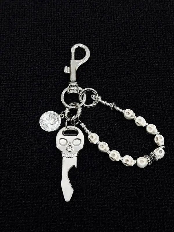 Jewelry White Skeleton keychain,Jeans KeyChain,Y2k Keychain Size ONE SIZE - 3 Thumbnail